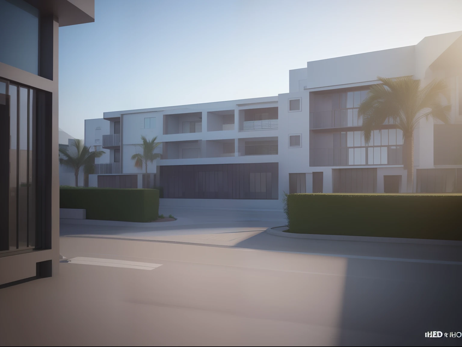Modelo 3D, hd render, building rendering, Isometric view at right angles, , 45 degree angle, (Background with globa lighting), auto detalhe, Filmes, (cenario de condominio) Construction of the Ground Floor, Unreal Engine Rendering, Substance 3D, octan render, ( HDR:1.4)