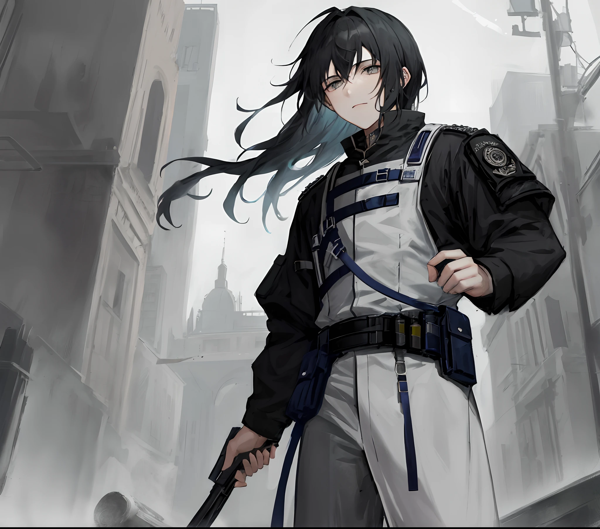 Cale Heartfield Aristolium Leader Man Black Hair Grey Eyes Long Hair
terrorist