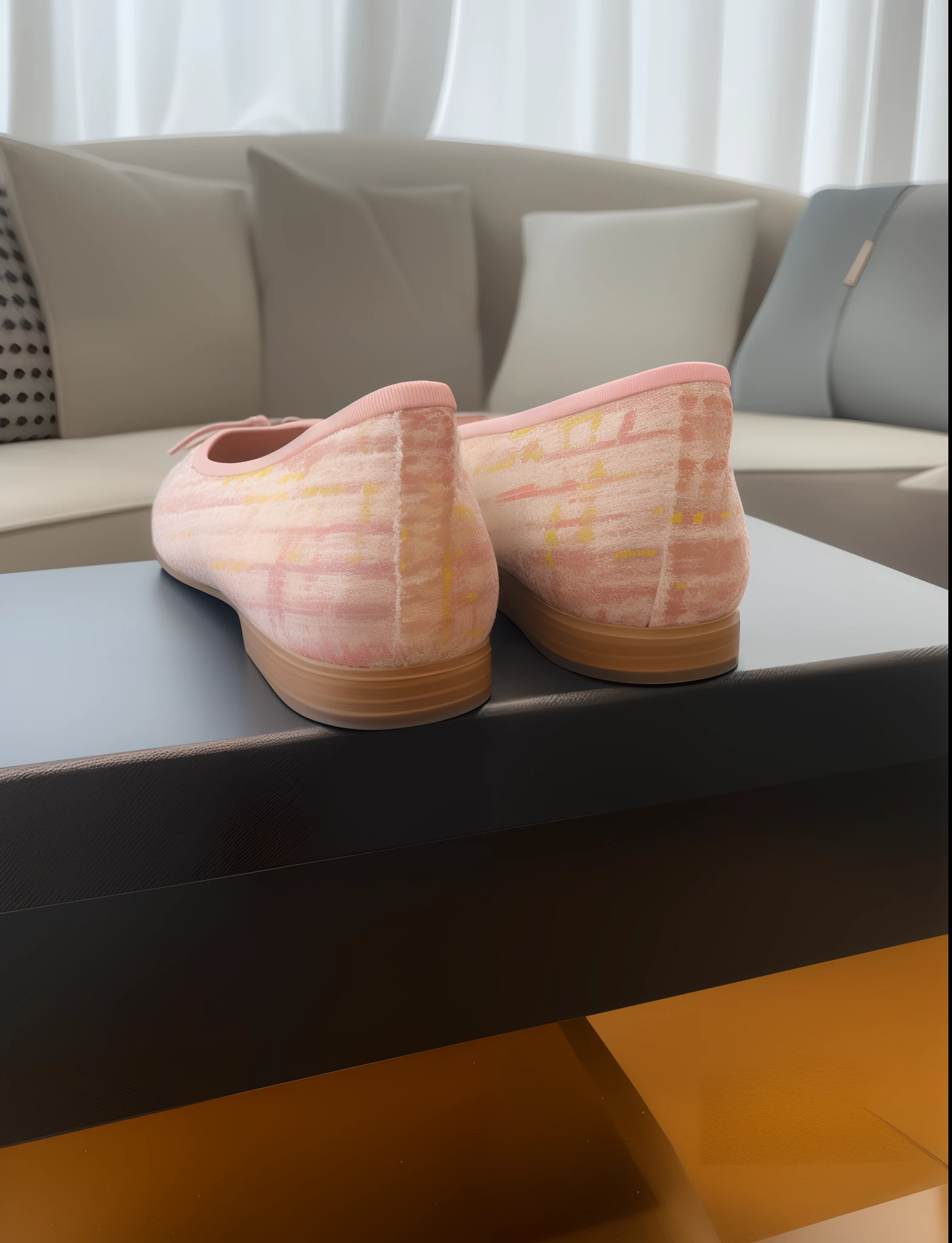 The background color is darkened to highlight the shoe style