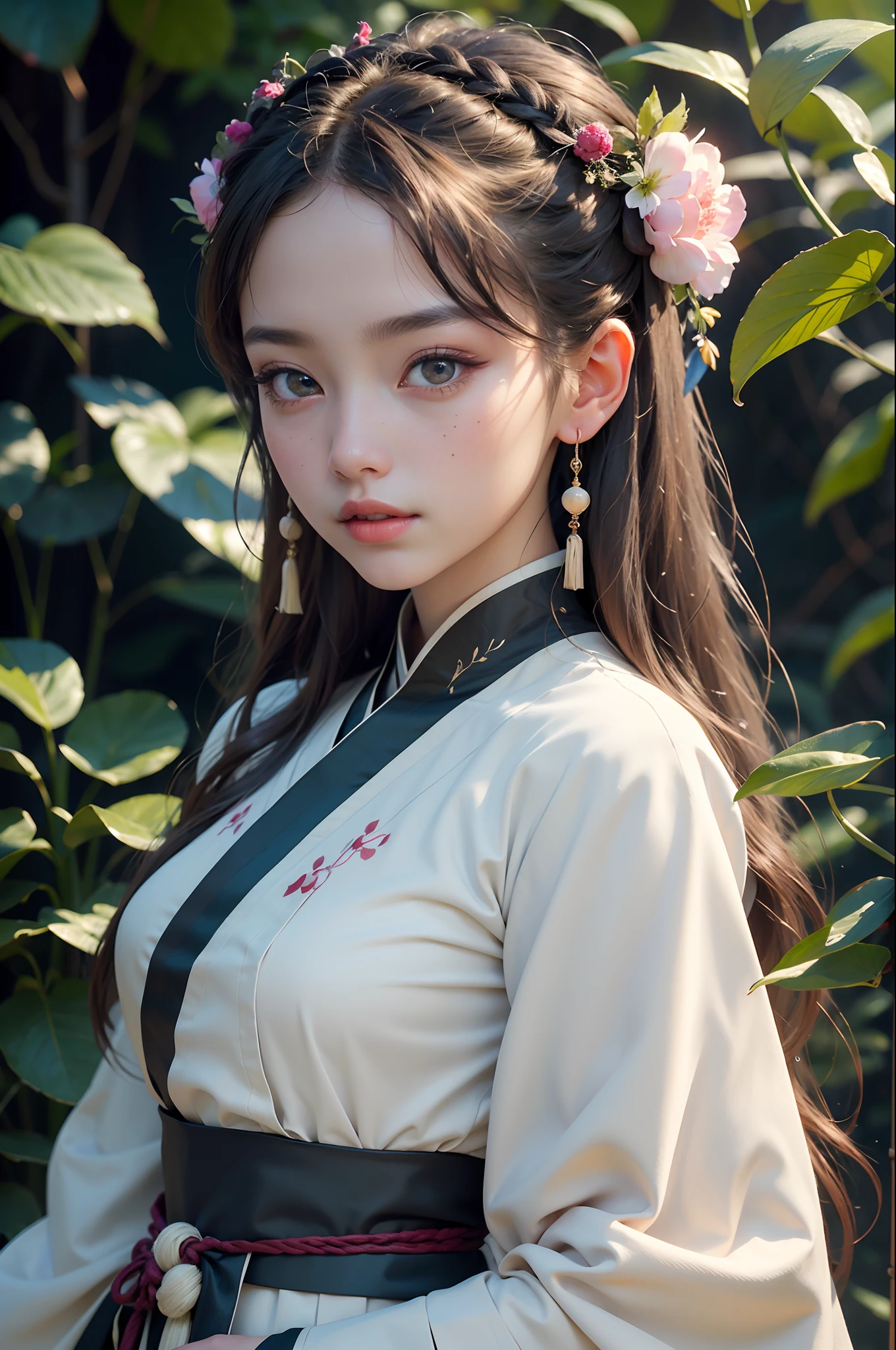 best quality ,masterpiece, illustration, an extremely delicate and beautiful, extremely detailed ,CG ,unity ,8k wallpaper, Amazing, finely detail, masterpiece,best quality,official art,extremely detailed CG unity 8k wallpaper,absurdres, incredibly absurdres, huge filesize , ultra-detailed, highres, extremely detailed,beautiful detailed girl, extremely detailed eyes and face, beautiful detailed eyes,light on face,(Hanfu:1.1),1girl