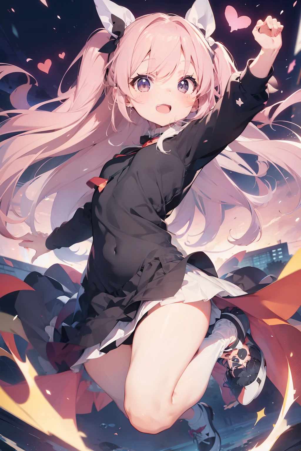 1girl in、A smile、The shirt、skirt by the、Light in the eyes、one eye closed、Wink、（small tits）Chilarism、Japan High School Student Uniform、serafuku、summer clothing、Squall Drenched Uniform、Sheer Bra、（Portrait from the knee up）、