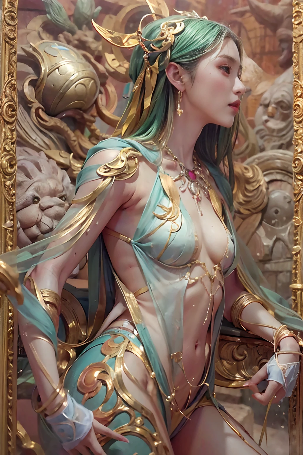 1girl in, surrealism, Verism, nffsw, Anatomically correct, Textured skin, masuter piece, high details, awardwinning, hight resolution, 8K,Unevenness of the skin,20yr old,