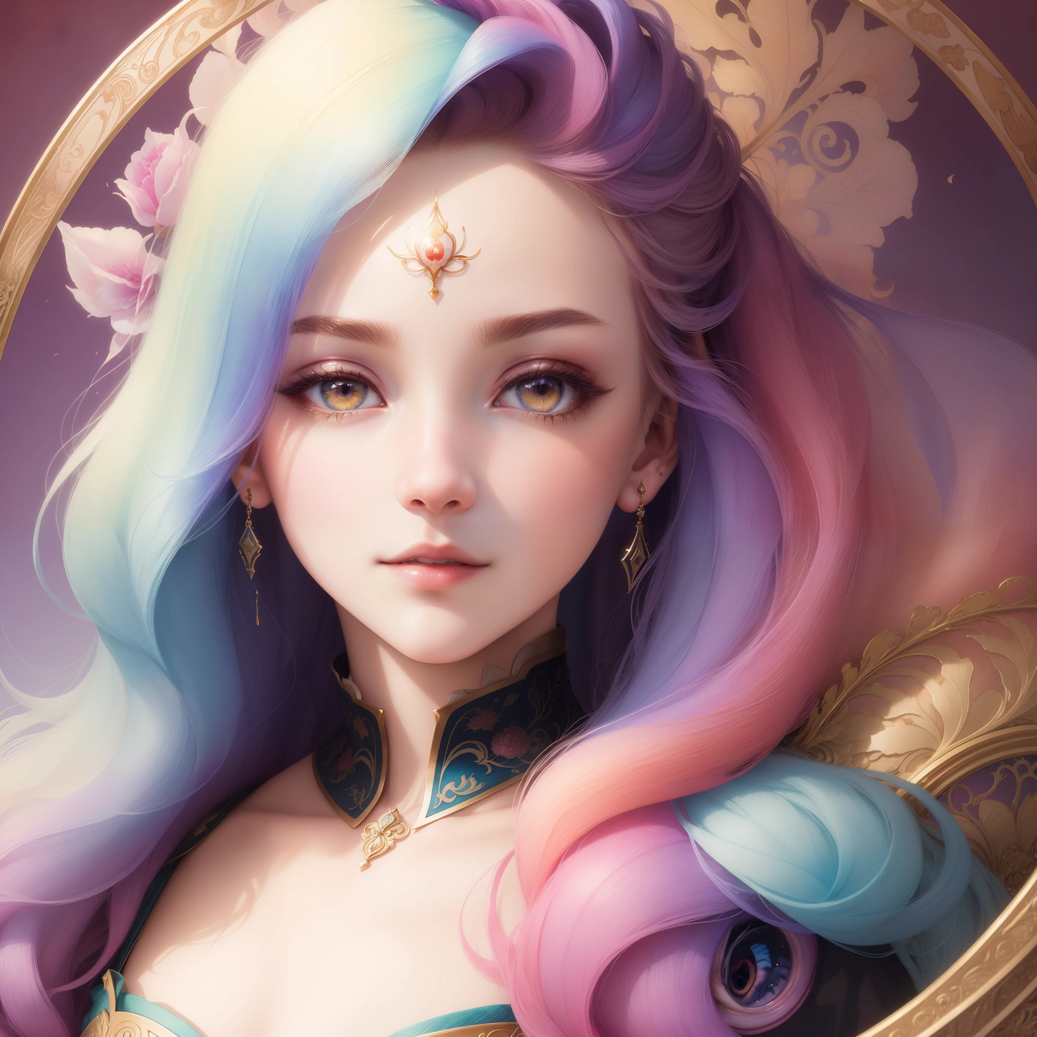 exceptional, (((best aesthetic))), new, newest,((ultra quality1.3)),((best quality1.3)),((ultra high resolution)),((masterpiece1.3)),((official art)),((perfect detailed)),((16k wallpaper)),((ultra HD)),(((ultra detailed eye))), (((vibrant detailed beautiful face))), (cute small face), clear and detailed,
(((perfect anatomy))), perfect hands, perfect legs,You are the author of a picture book. Art Nouveau Bleed Watercolor Gradient Effect Light Color
、Beautuful Women