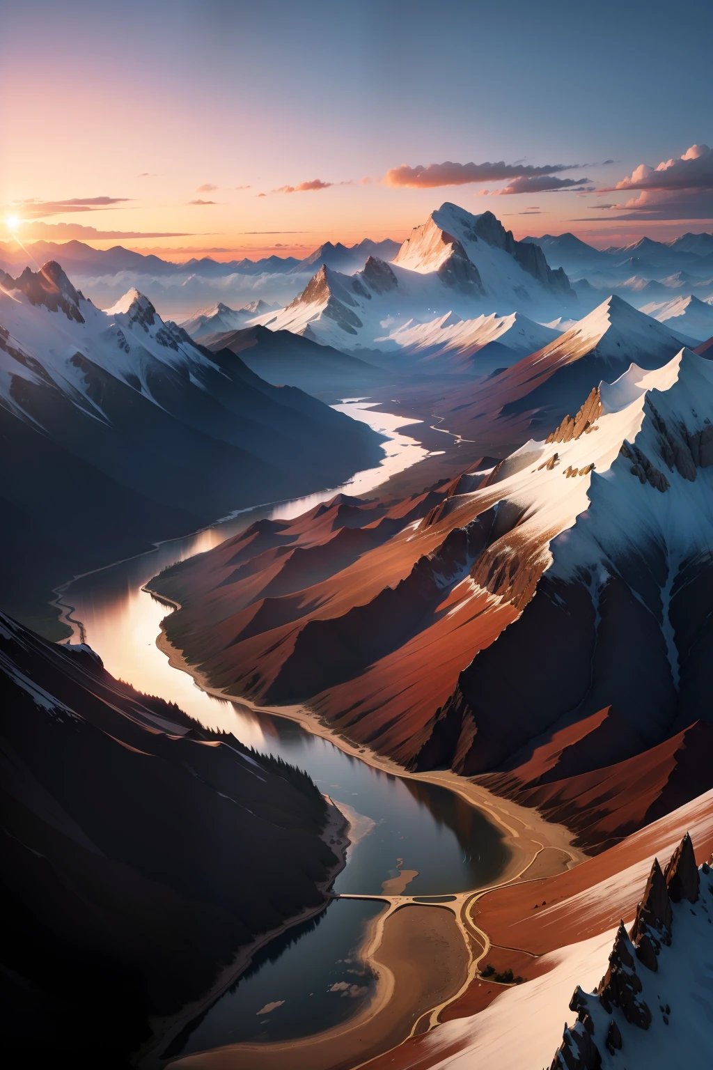 Scenery Asaka Sunrise 4k 16:9 Mountains optimized