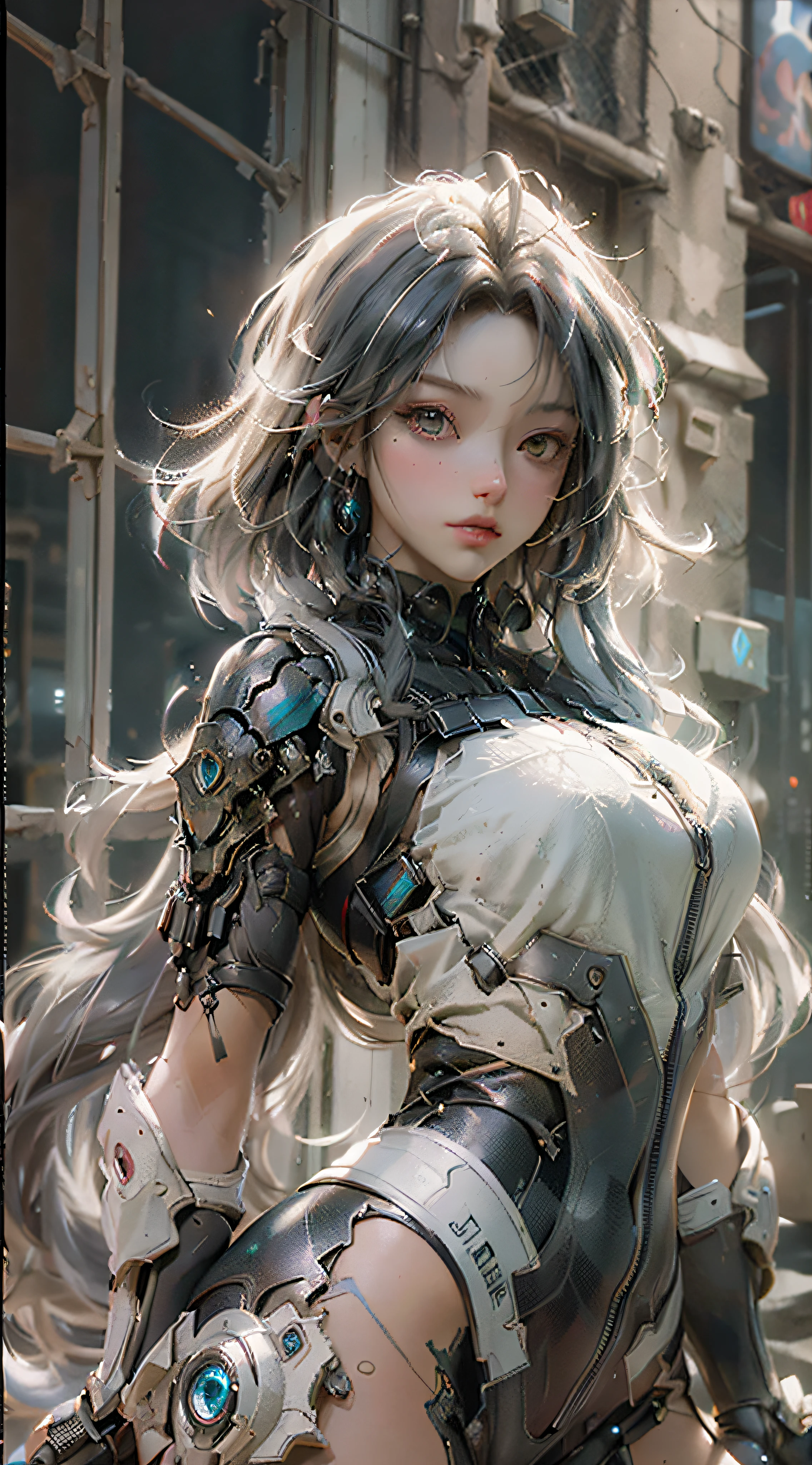 ((Best quality)), ((masterpiece)), (detailed:1.4), 3D, an image of a beautiful cyberpunk female,HDR (High Dynamic Range),Ray Tracing,NVIDIA RTX,Super-Resolution,Unreal 5,Subsurface scattering,PBR Texturing,Post-processing,Anisotropic Filtering,Depth-of-field,Maximum clarity and sharpness,Multi-layered textures,Albedo and Specular maps,Surface shading,Accurate simulation of light-material interaction,Perfect proportions,Octane Render,Two-tone lighting,Wide aperture,Low ISO,White balance,Rule of thirds,8K RAW,