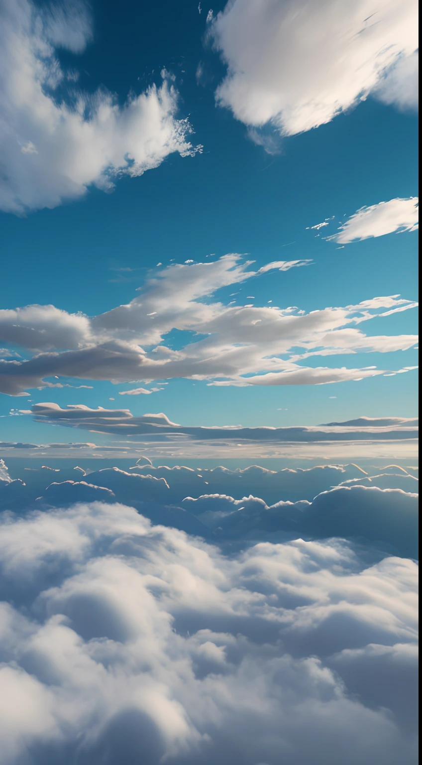 Skysky，Clouds，Thick clouds，photorealestic，natural soft light，hyper-detailing，4k