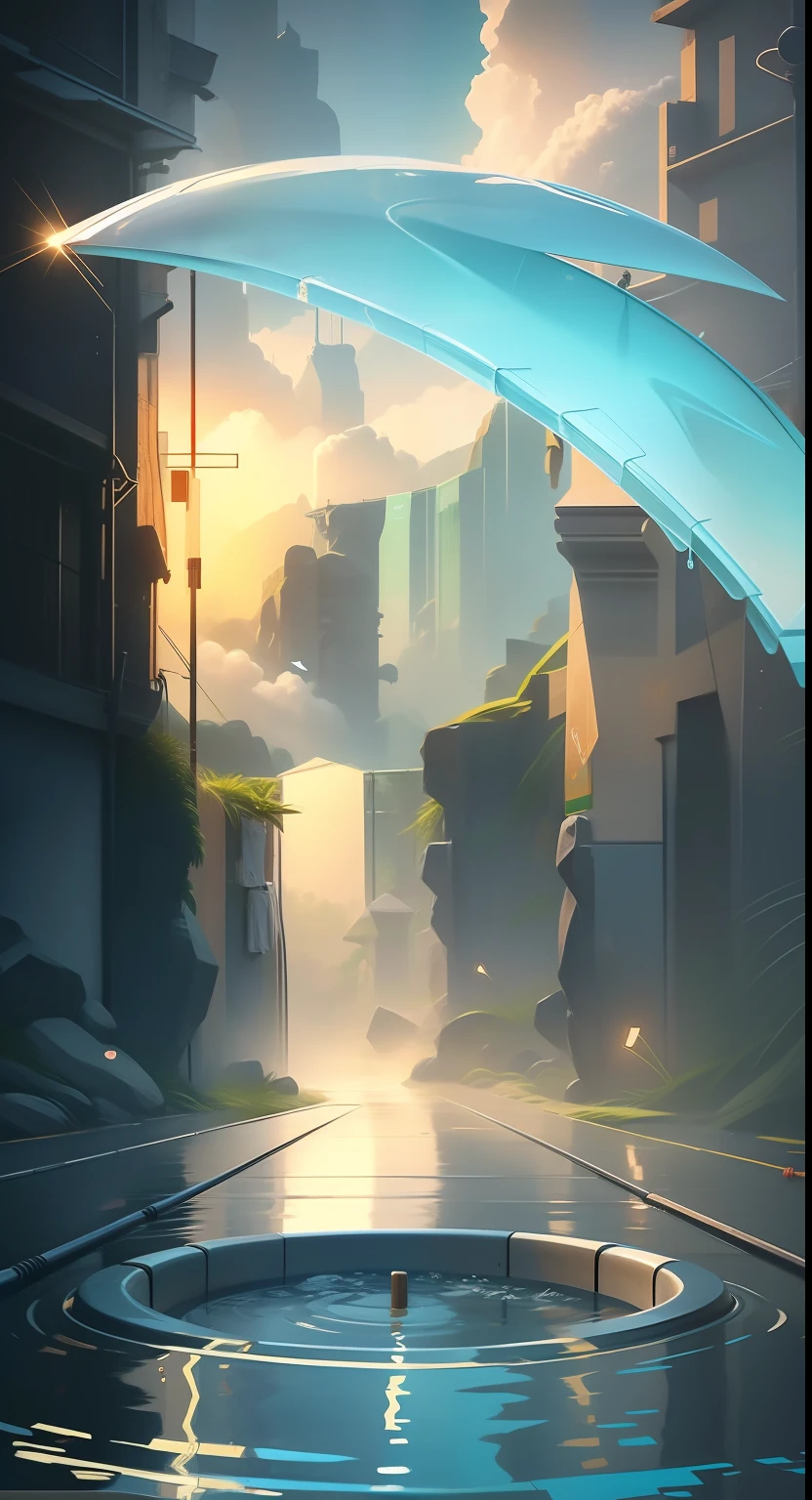 The arrows in the air are transparent textures,Transparent,spray,wave,keyframe,Real world,high qulity,At the bottom is a real pool track