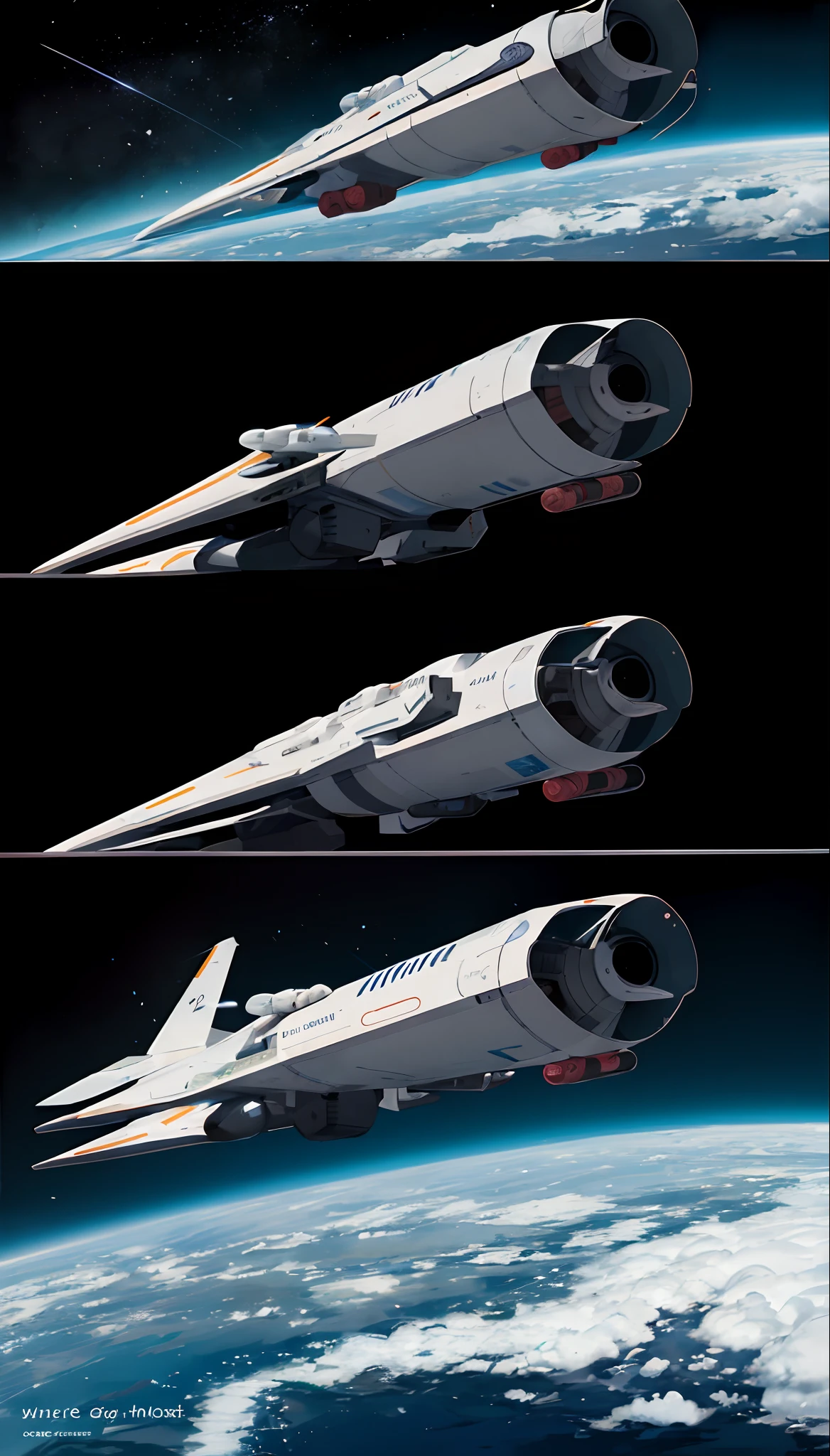 mirai，Four-panel comics，spaceship，space