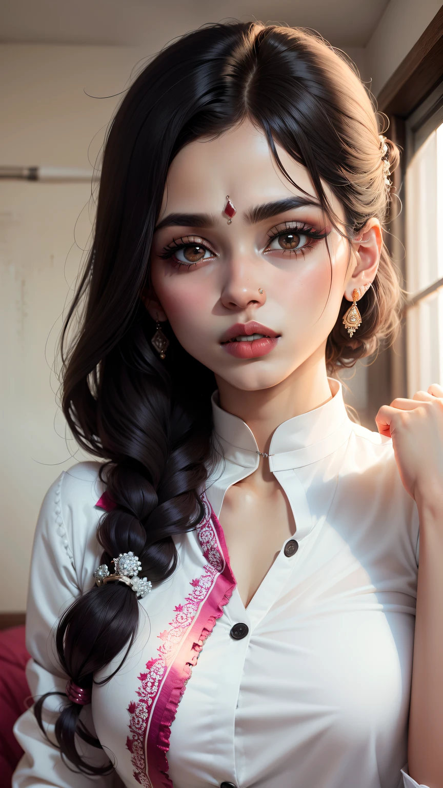Charon shaadi ki jodi mein white shirt wale ke lipstick