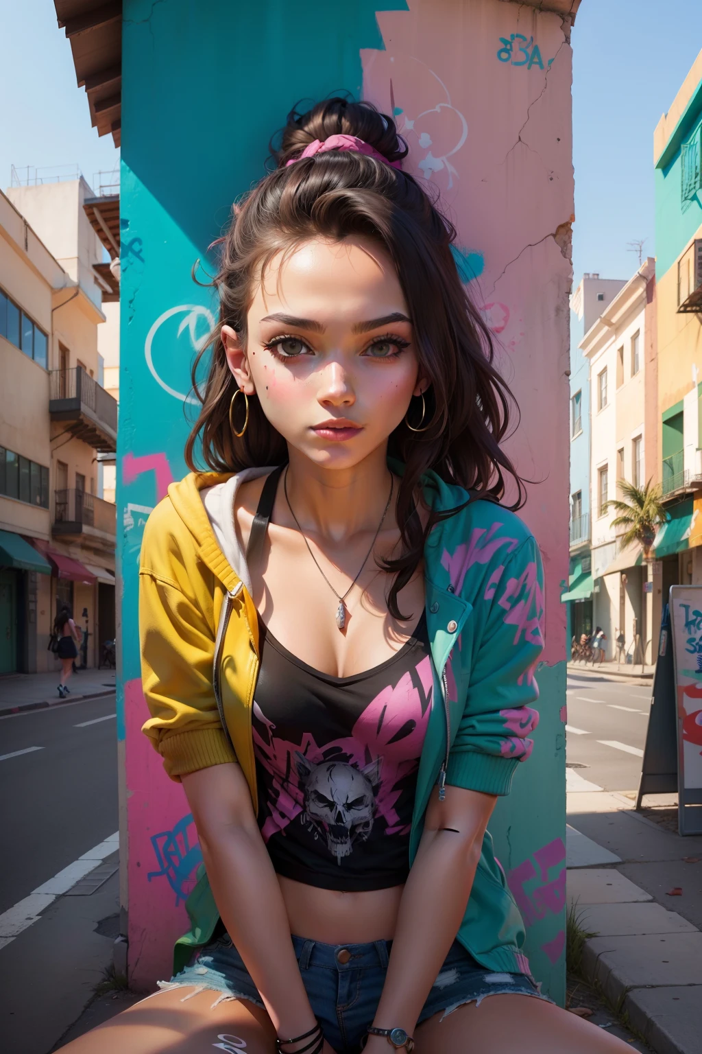 Make for me a street graffiti style art