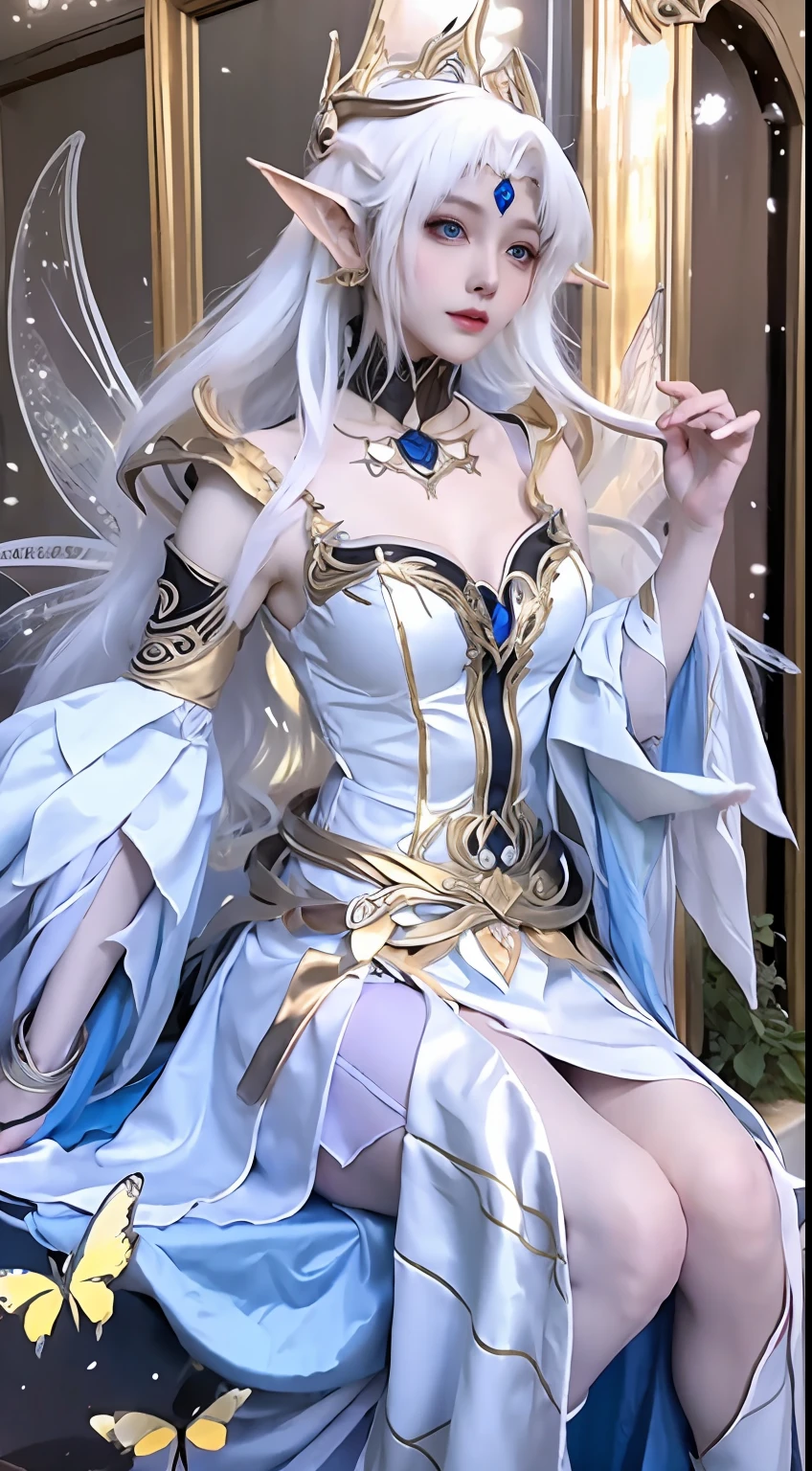 Ethereal fantasy, fairy tale aesthetics, astral fairy tale, ethereal fairy tale, fantasy aesthetics! , beautiful elegant elf queen, fairy tale core, fairy, beautiful ancient frost witch, fantasy art style, ethereal beauty, fantasy aesthetics, fantasy shooting, ethereal fantasy, anime cosplay