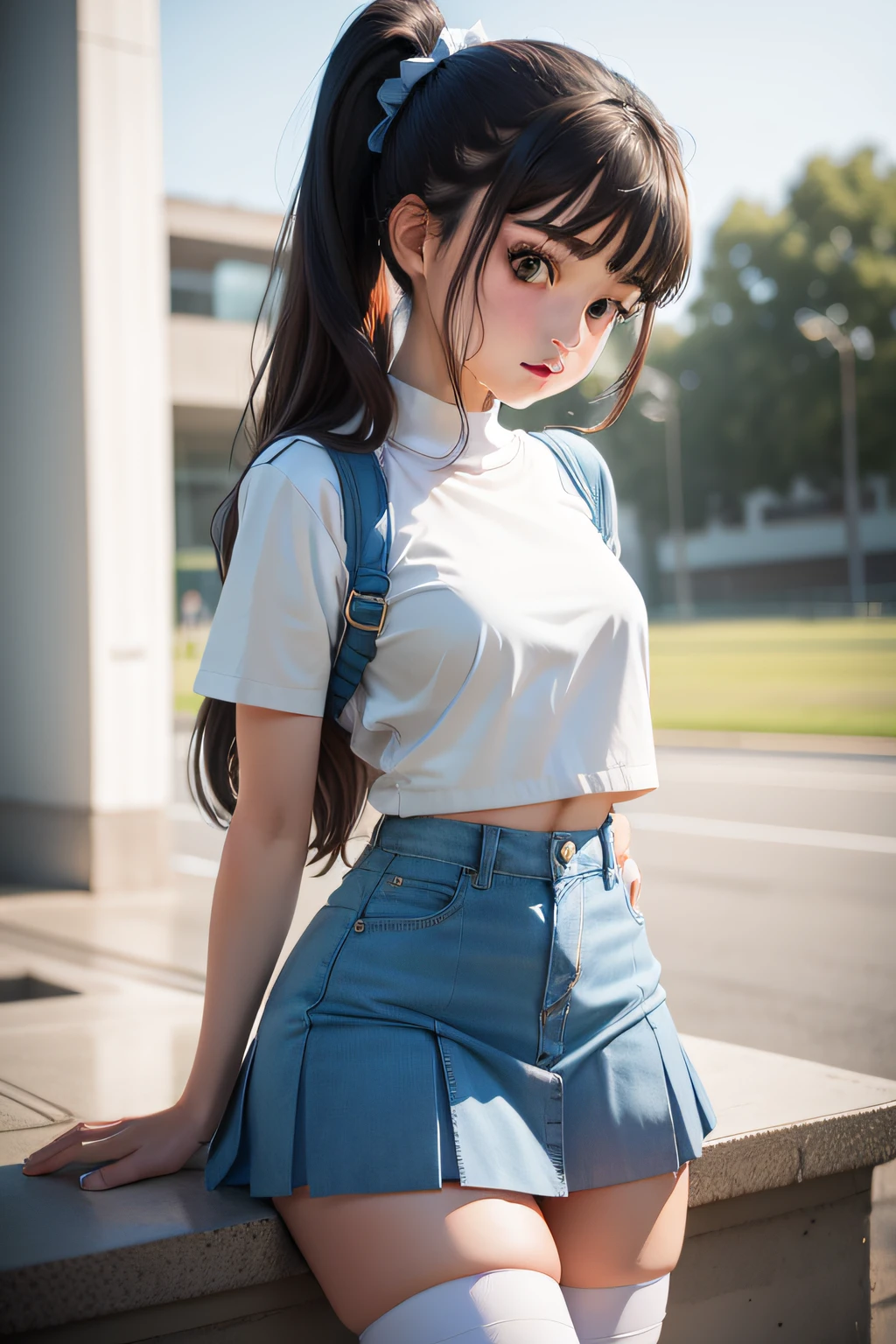 Twin tail girl character
