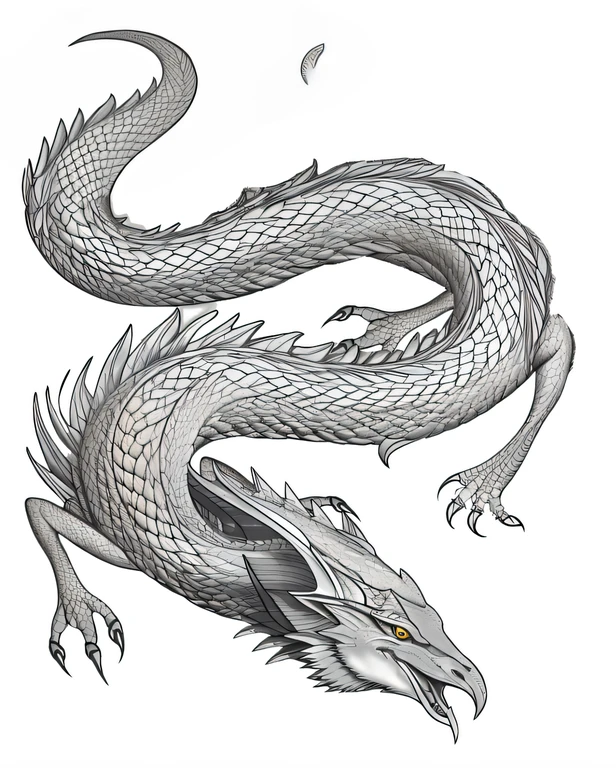 Redraw the dragon's tail