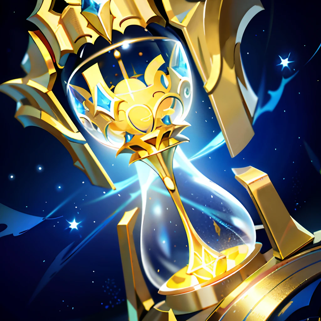 Close-up of clock wearing helmet and hourglass, Splash Art, Time fragments, king of time reaper, Official Splash Art, goddess of time, Hourglass ⌛️, hour glass, from league of legends, league of legends inventory item, the orb of time, Protoss!!, Protoss, hour glass, frozen time