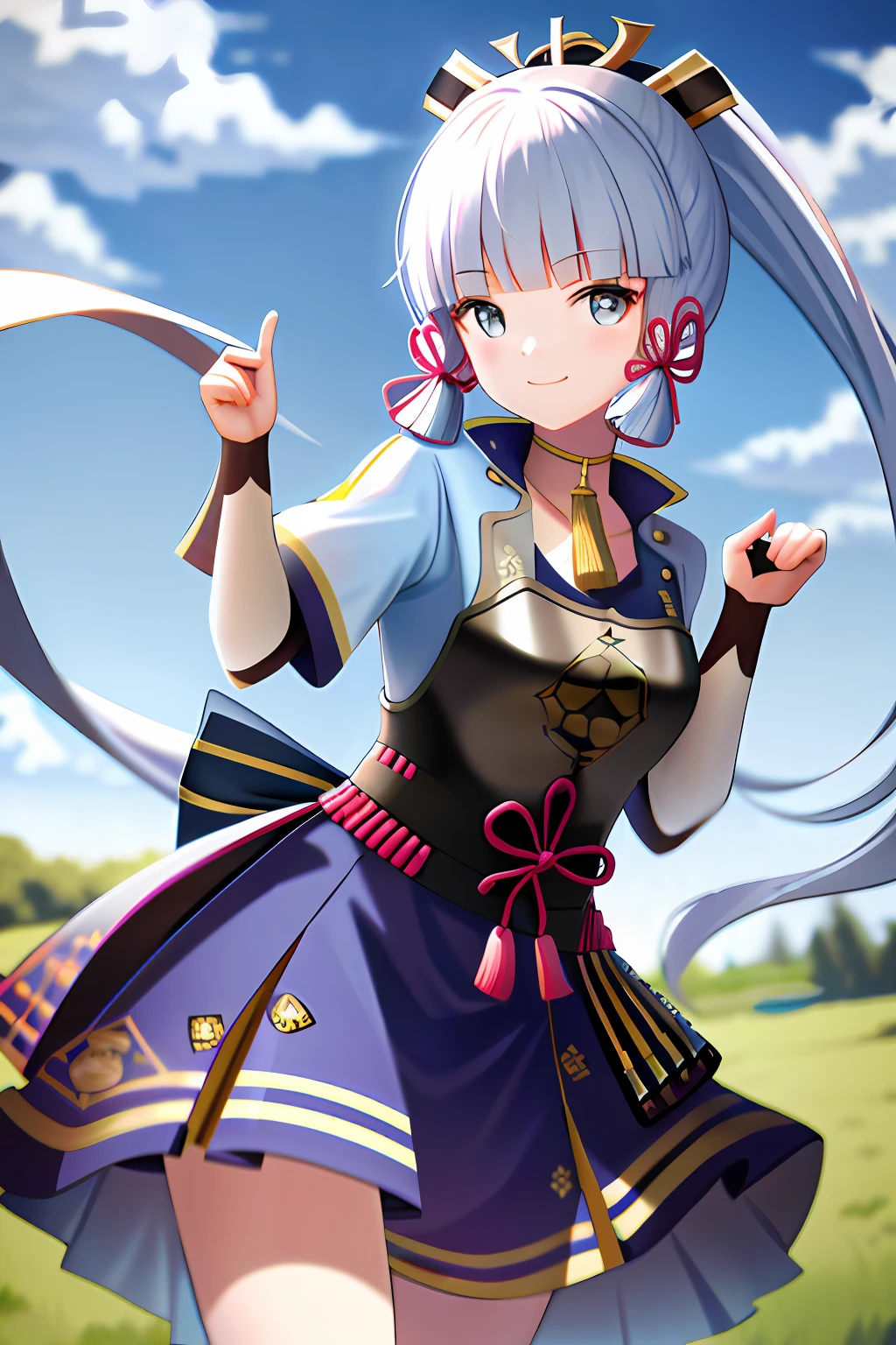Masterpiece, high resolution, best quality, 1girl solo, kamisato_ayaka, smile,