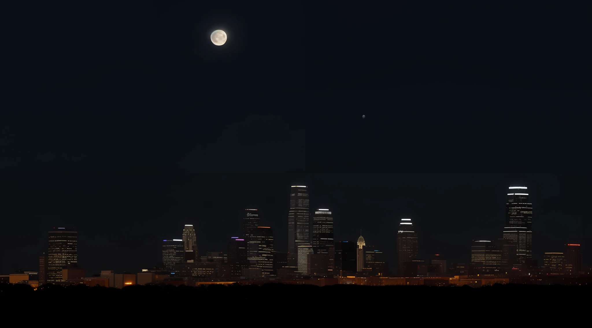 Night view of full moon and city skyline, The moon is big in the city, night cityscape, City at night, City Night, Night city in the background, nightcity, at night with full moon, city, skyline showing, Minneapolis, Midnight City Lights, Night city in the background, City of the Moon, urban in background