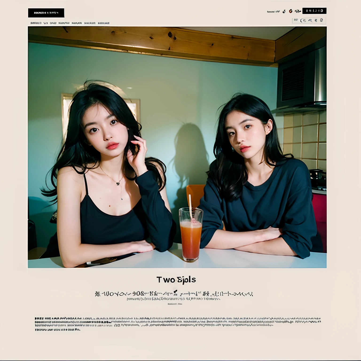 Two girls,Photorealsitic,lmaginative