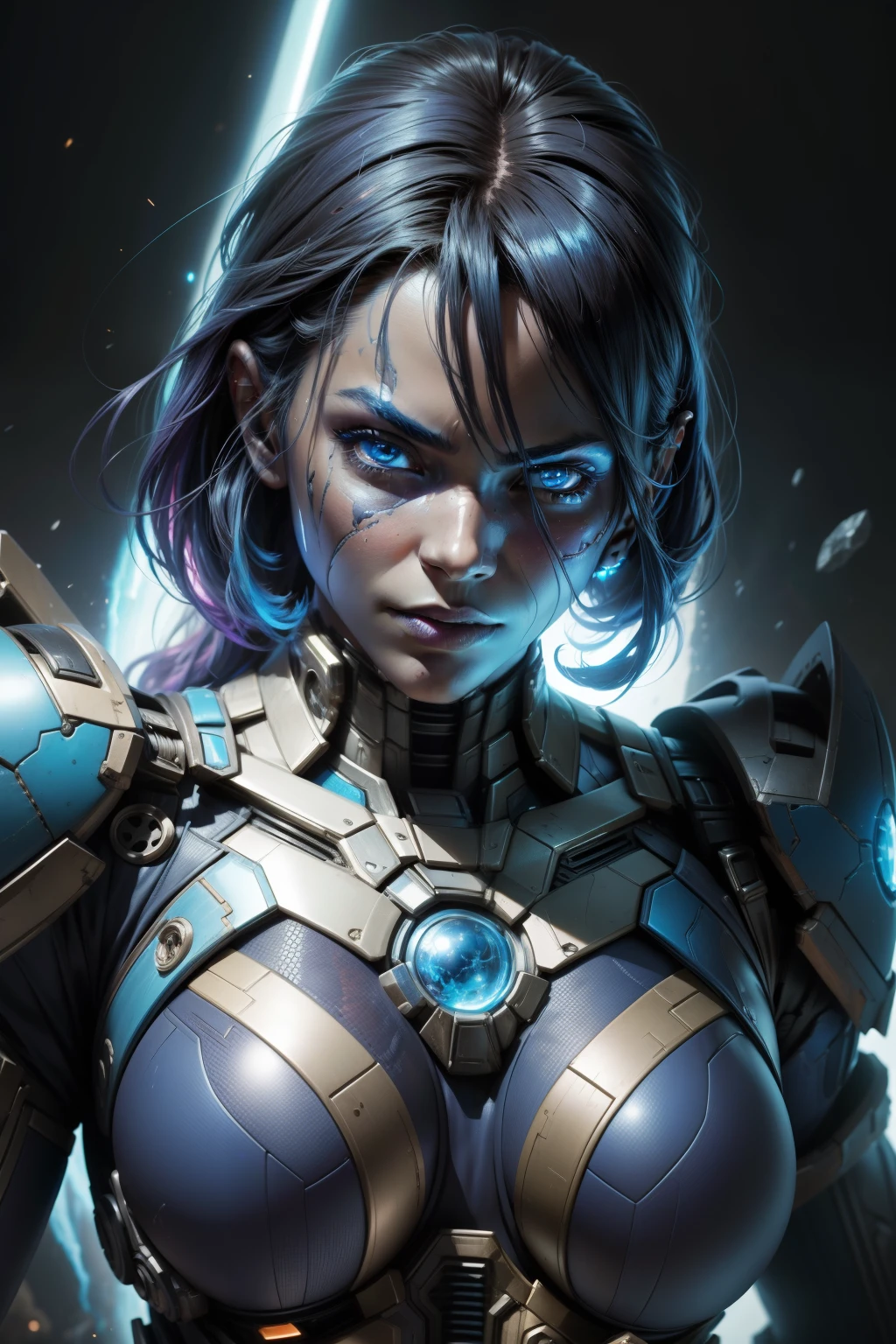 Nebula, from the Marvel Universe, is a cyborg with blue skin and a dark past linked to Thanos. Known for her superhuman strength and technological abilities, she oscillates between loyalty and conflict with her sister Gamora. a complex character within the Guardians of the Galaxy. complexities make her an intriguing and multifaceted figure.
(best quality: 1.0), (Ultra Highres: 1.0), highly detailed face and eyes, (photorealistic: 1.2)