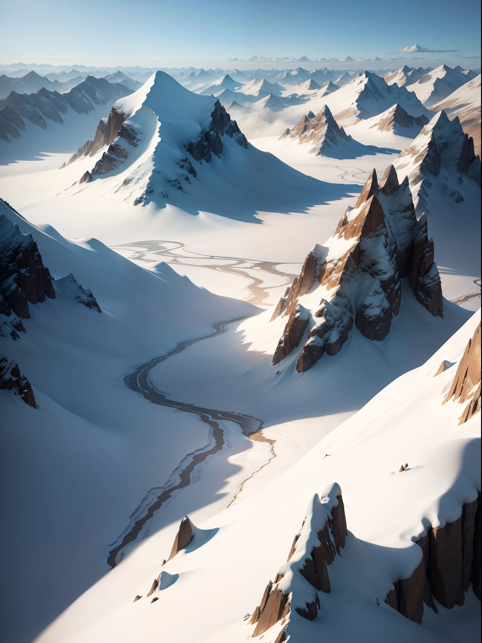 snow mountains,Landscape view