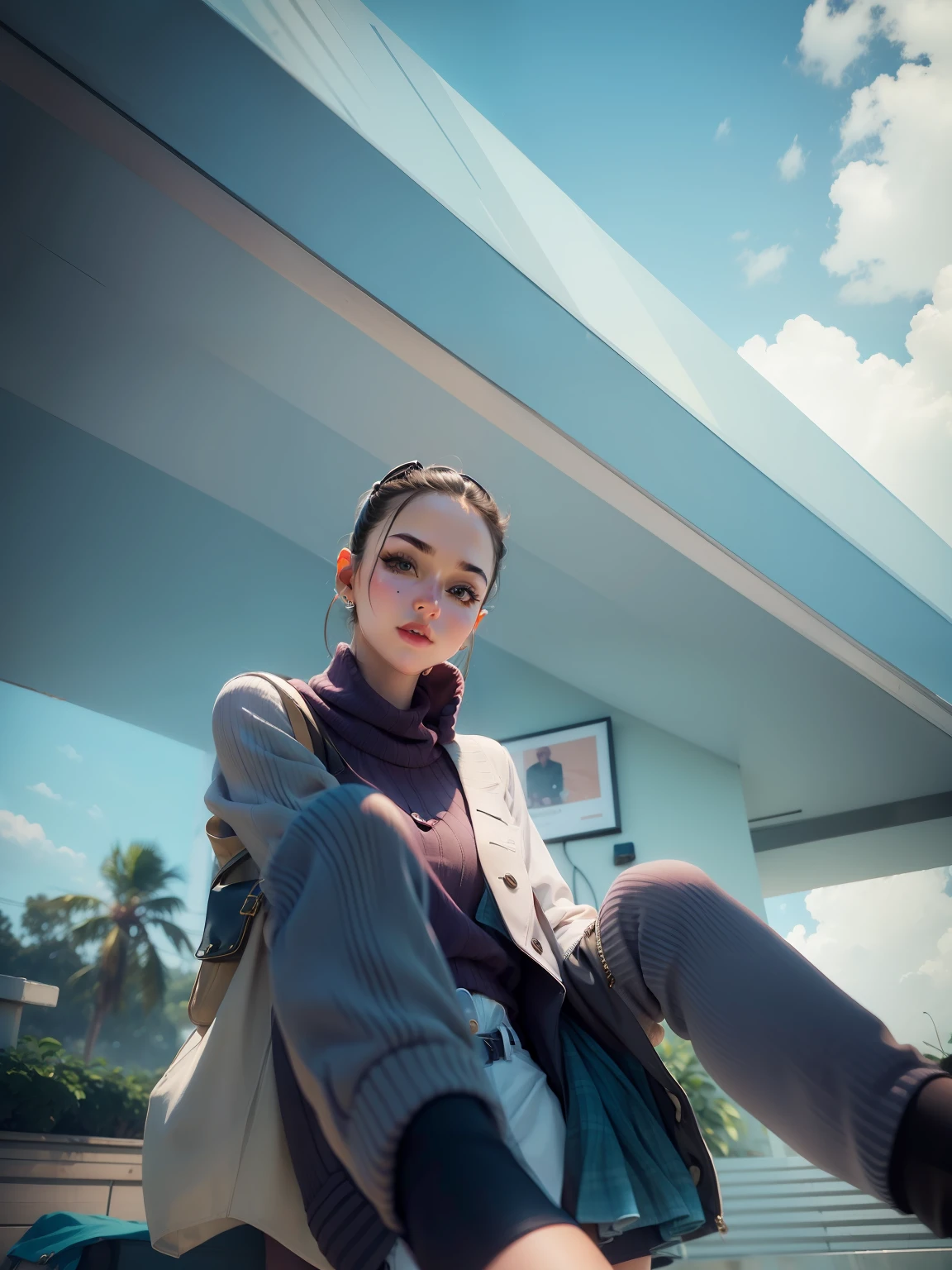 Stylish cute girl
