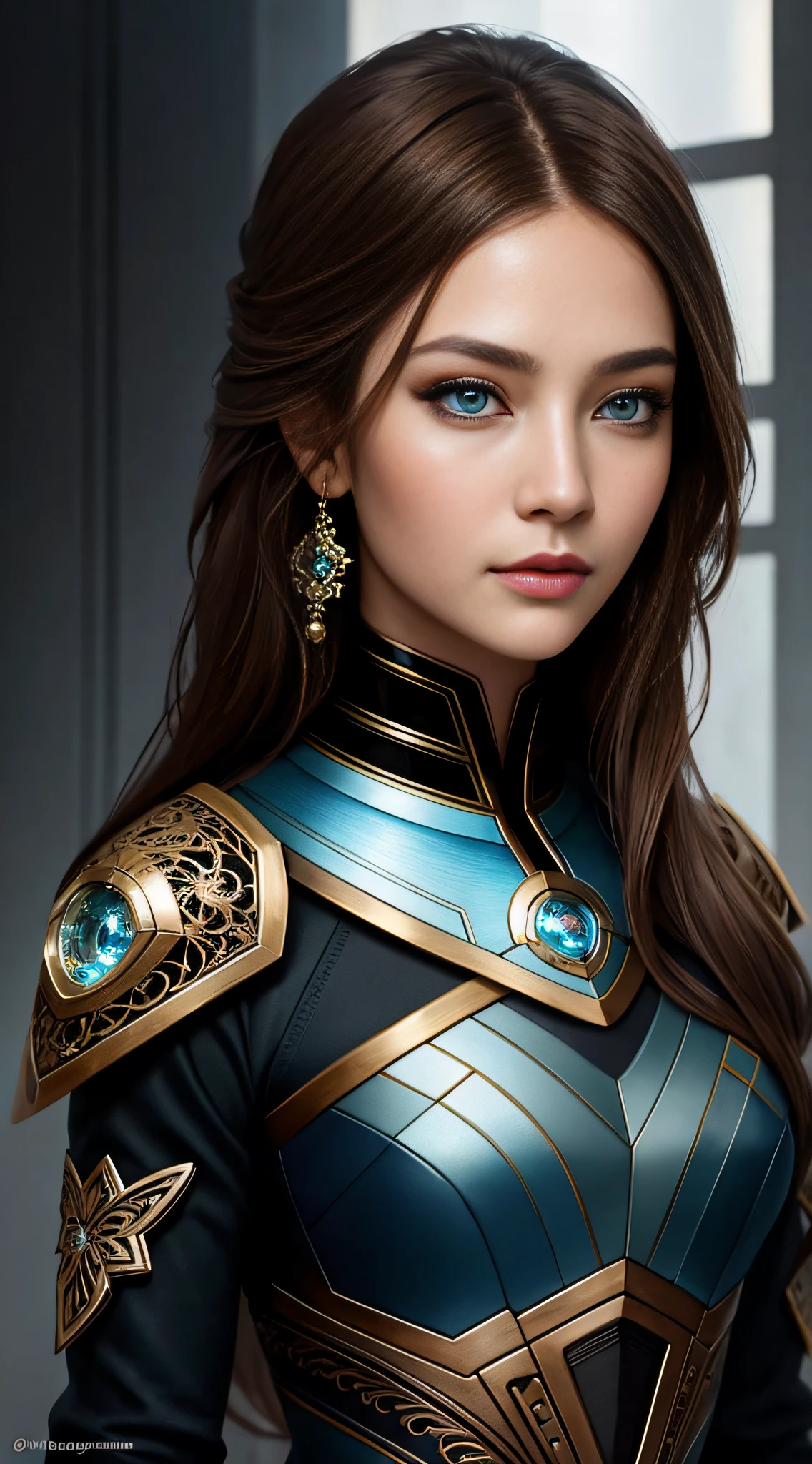 (1girl:1.3), Solo, (((Very detailed face)))), ((Very detailed eyes and face)))), Beautiful blue detail eyes, Body parts__, Official art, Unified 8k wallpaper, Super detailed, masterpiece, best quality, original, masterpiece, super fine photo, best quality, best indian suit, tight suit very tight, madagaskar backgorund, bow and arrow, hold on shining wand, smile angry, detailed tight press body, detailed face, hands up, magic hands, third eyes shine, hairy armpir, 