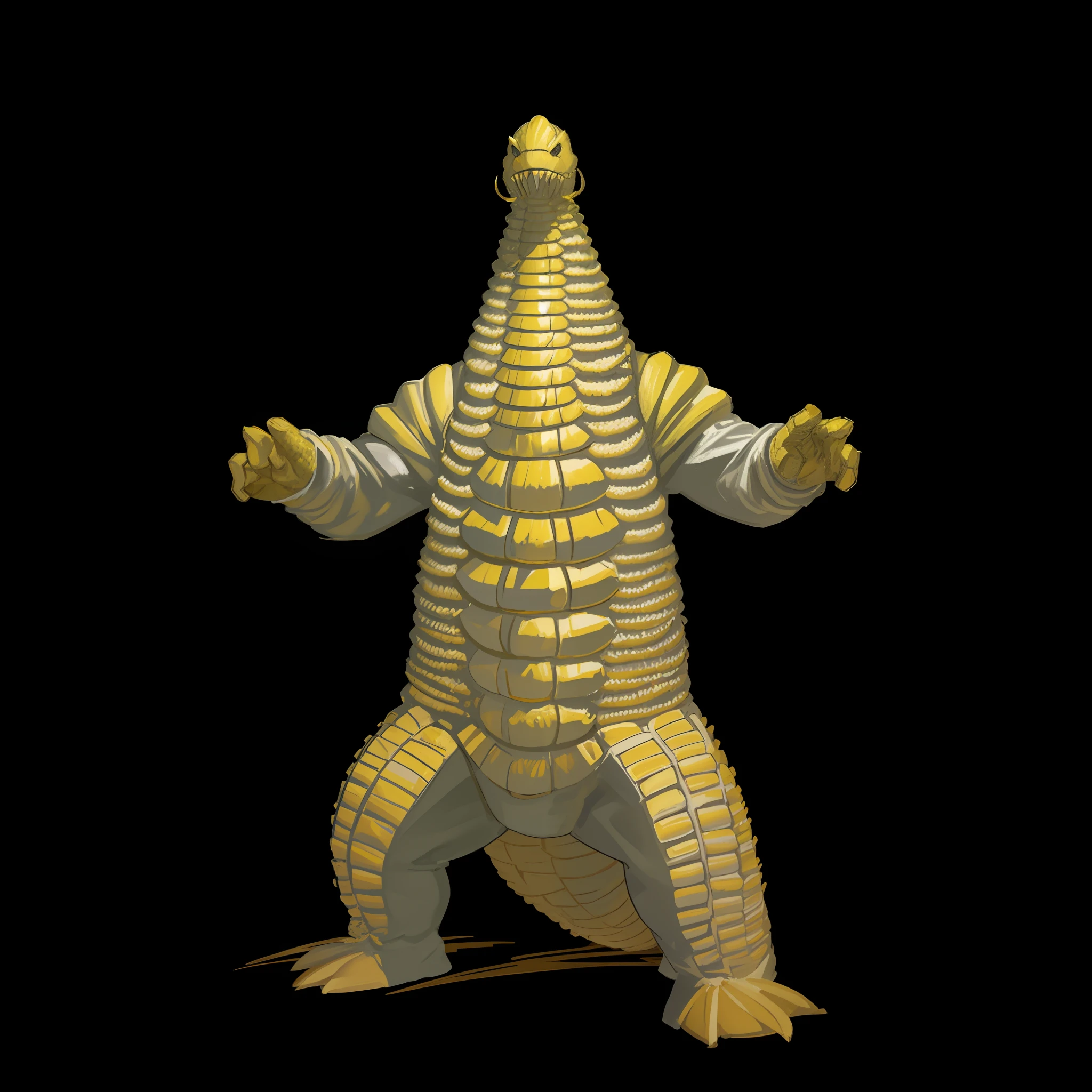 Corn Godzilla,Corn monsters, 50 meters tall corn creature,Yellow corn giant creature