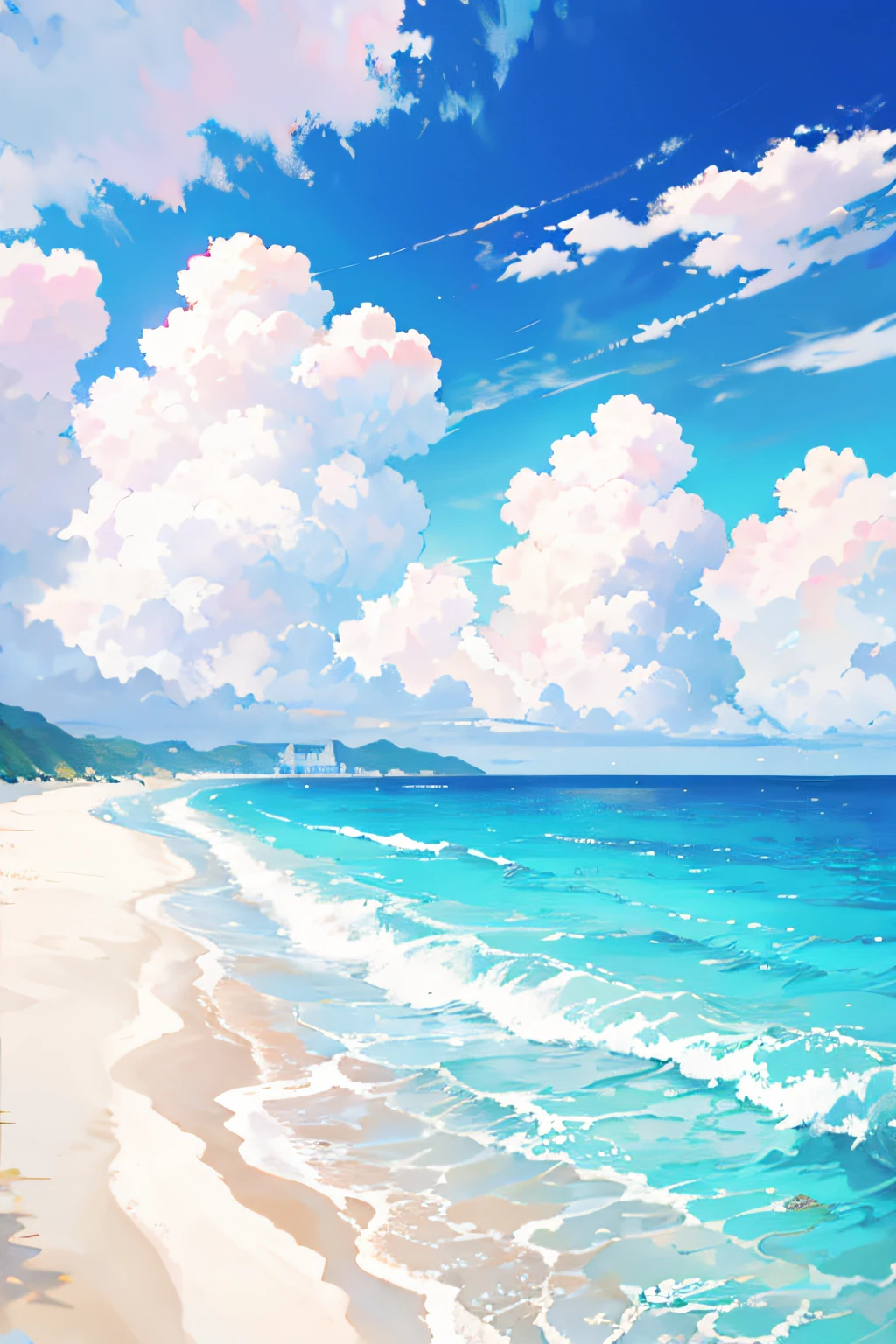 beachside,夏天,blue-sky,baiyun,freshen,vibrancy,swell sea,shoreline,k hd,1080p,