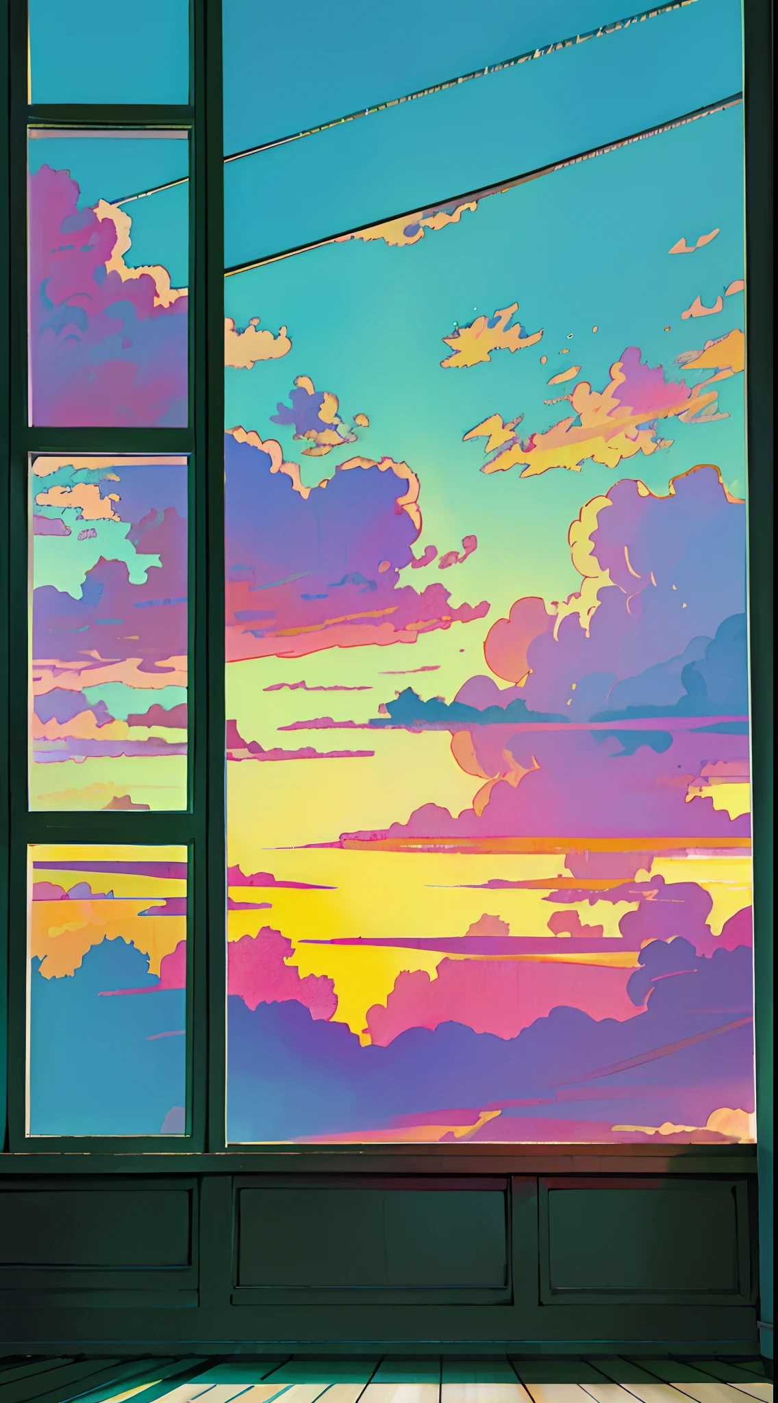 anime scenery of a sunny room with a couch and a window, anime background art, scenery wallpaper aesthetic, anime background, anime scenery, anime aesthetic, anime art wallpaper 4k, anime art wallpaper 4 k, clouds outside the windows, anime art wallpaper 8 k, beautiful anime scenery, open window ib background, detailed scenery —width 672, personal room background