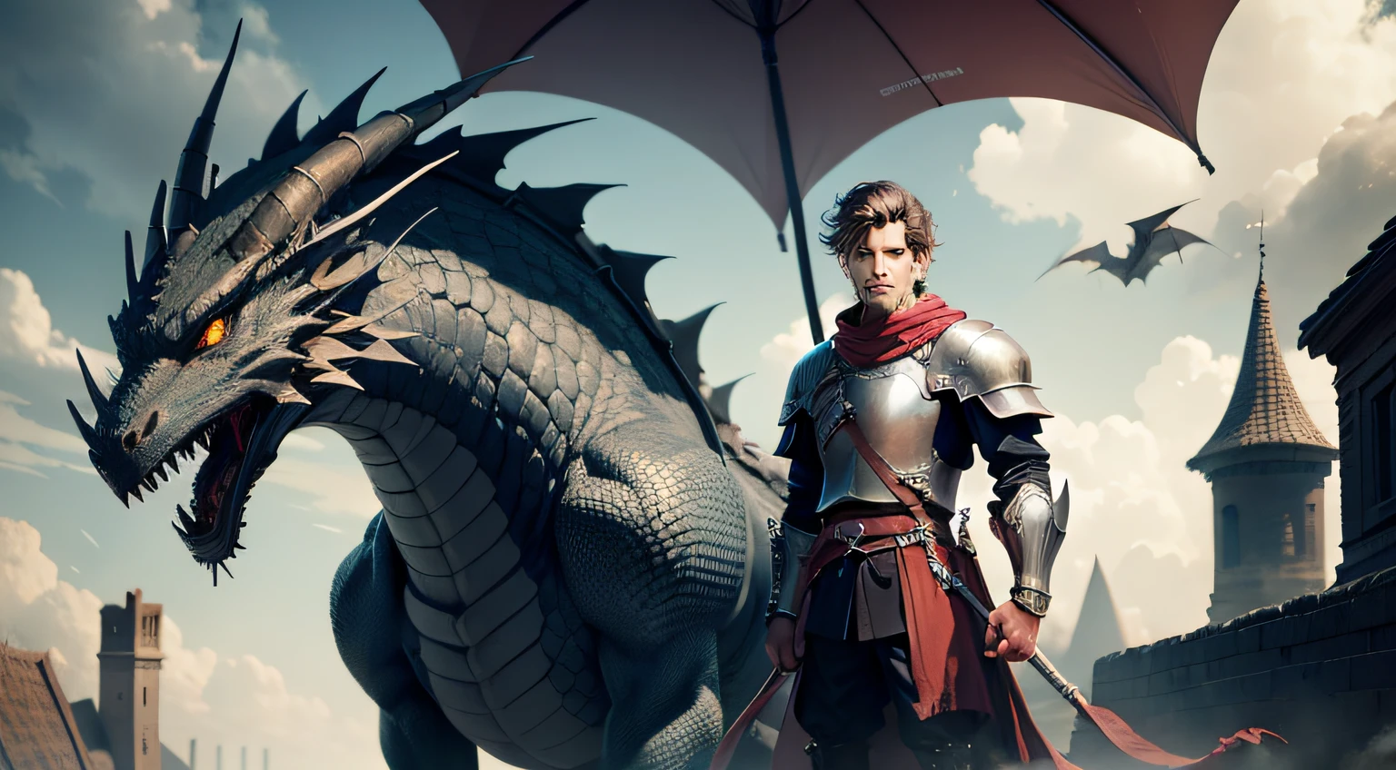 A dragon and his knight