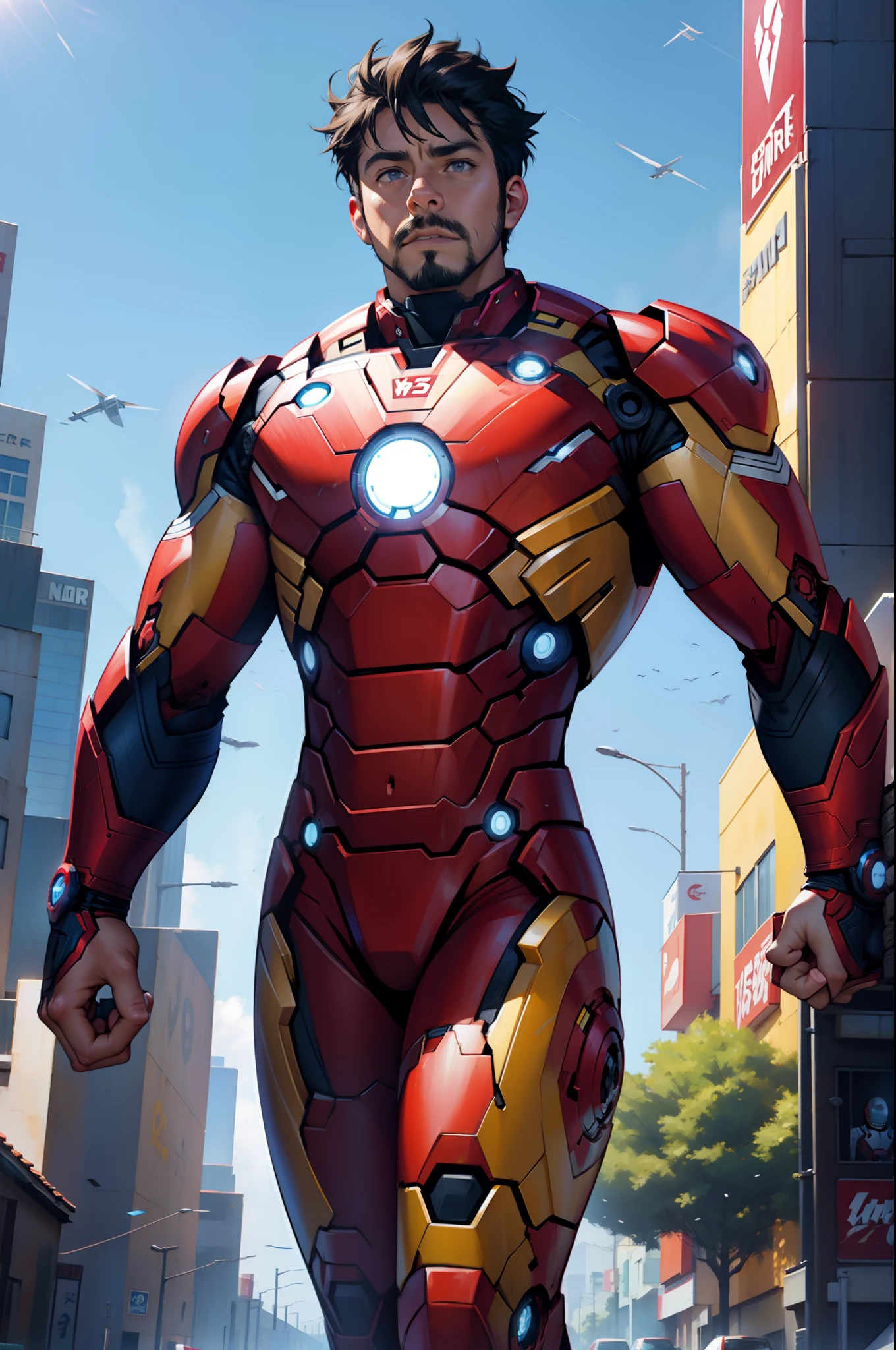 ironman, voando, torre stark