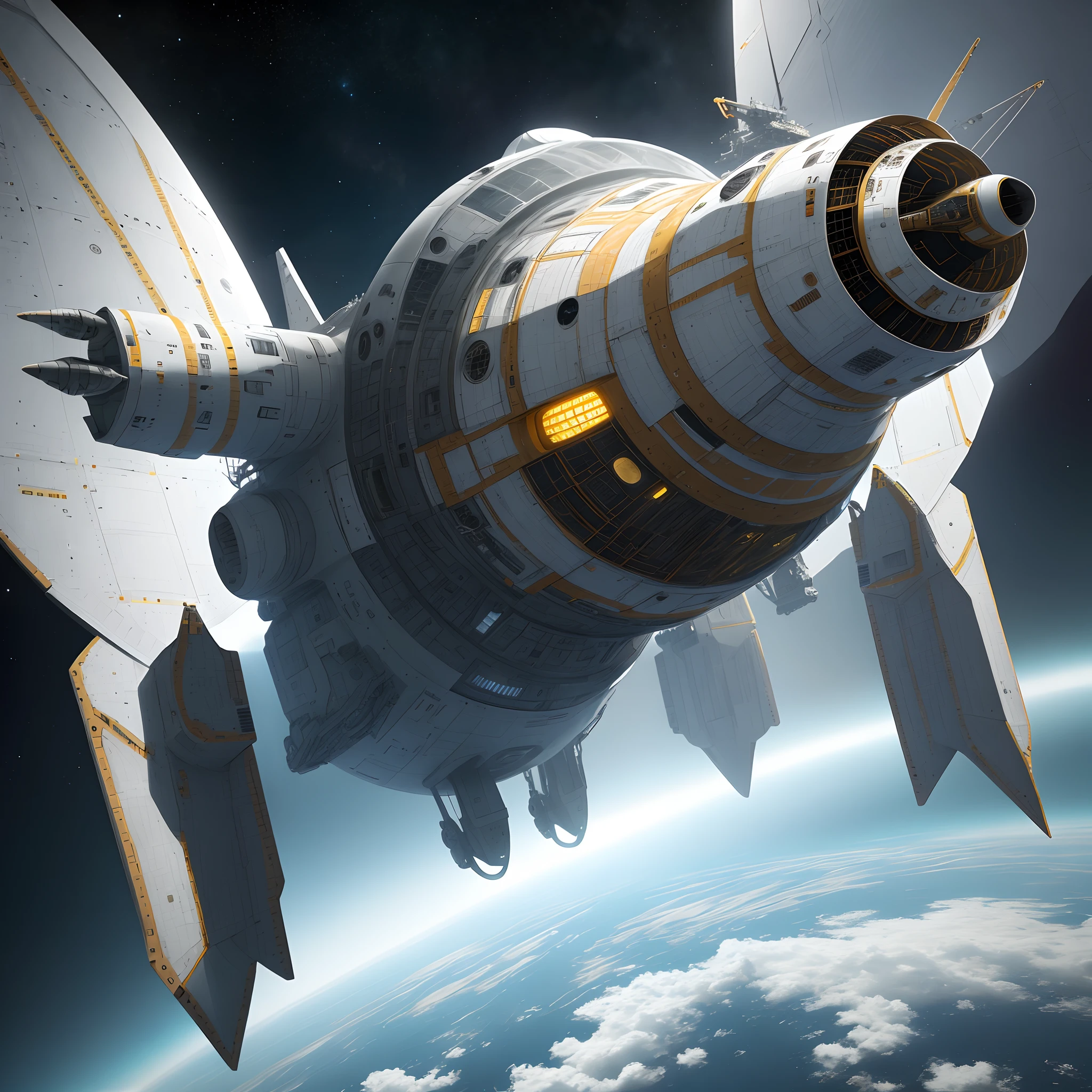 space,1 spaceship,Sci-fi sense,k hd