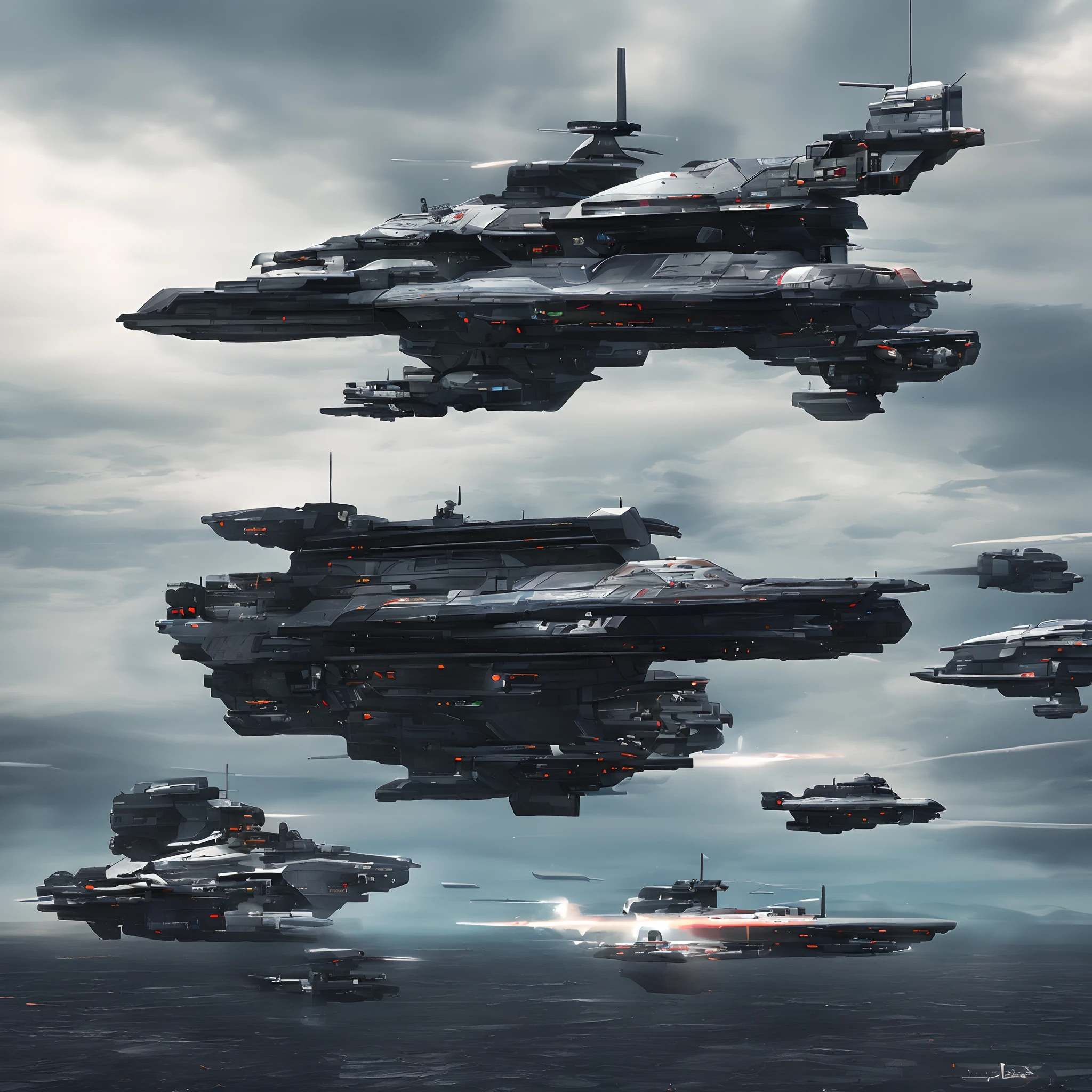 space,battleships,space ship,Sci-fi sense