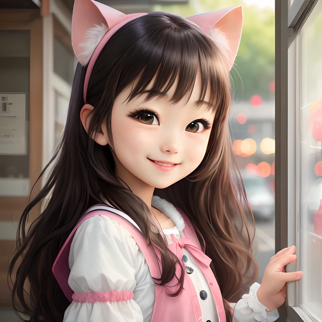 kawaii girl with a smile
