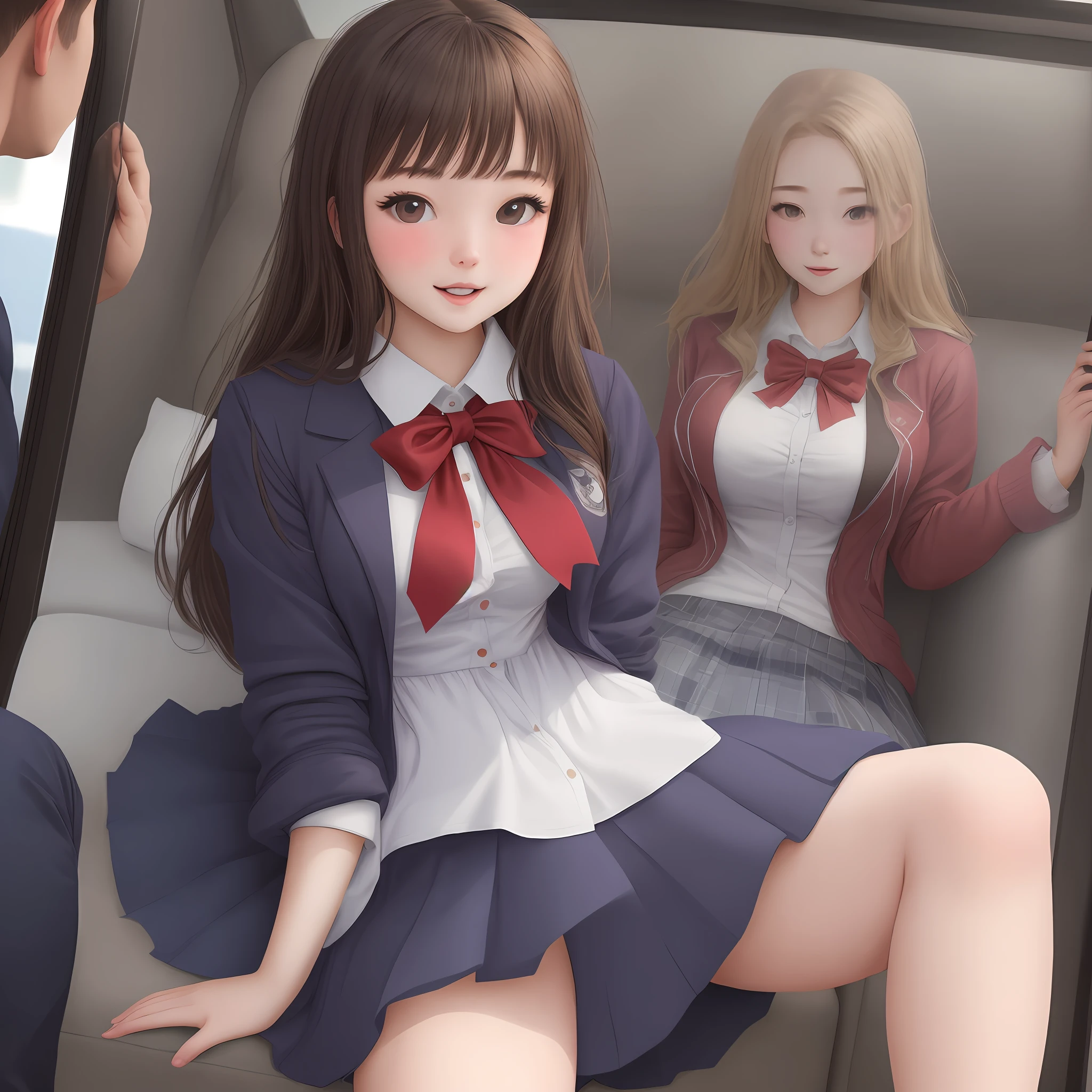 High school girl is fully open her legs to invite a man