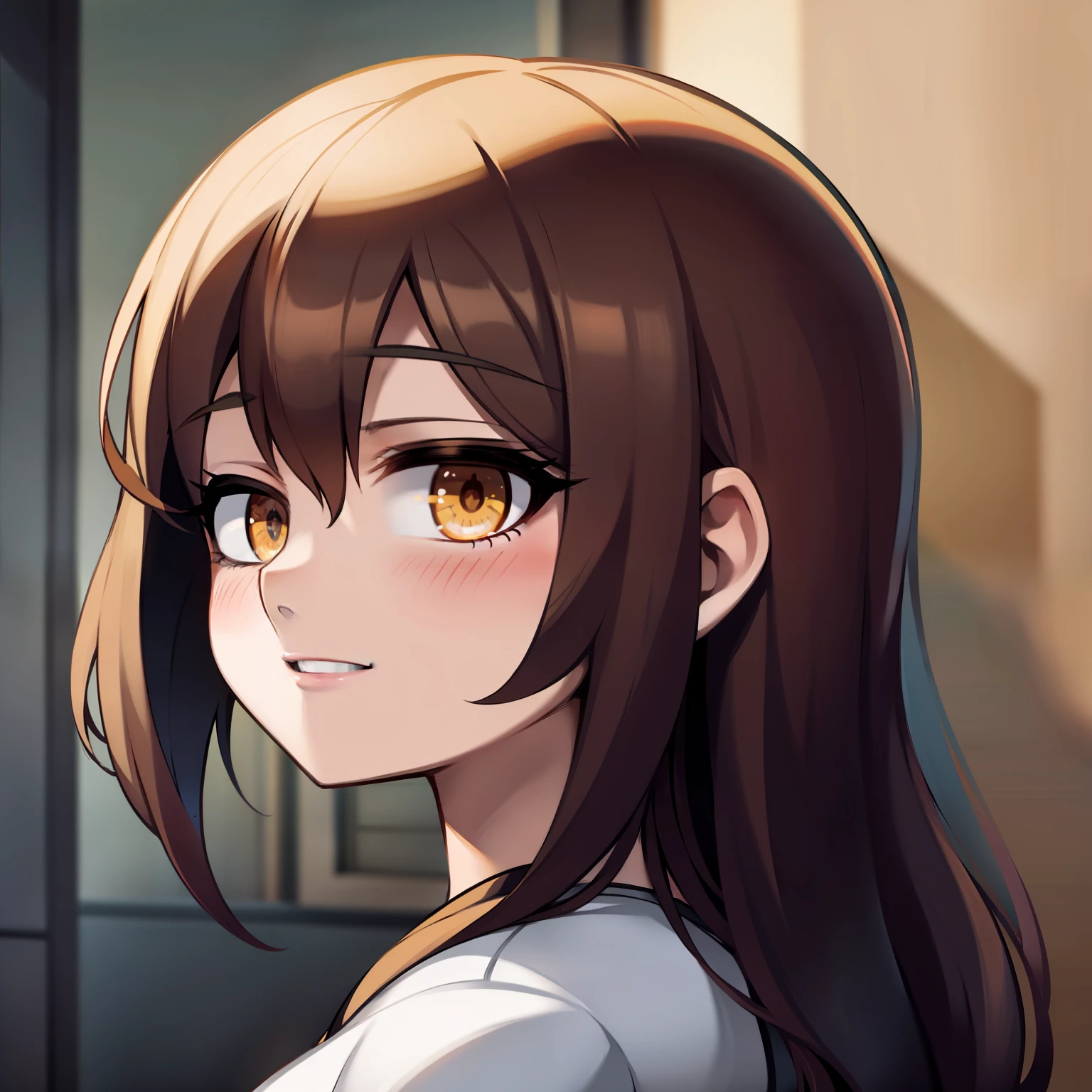 sportrait,brunette color hair,