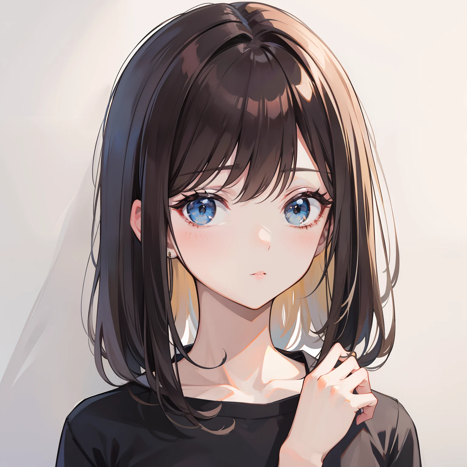 sportrait,brunette color hair,