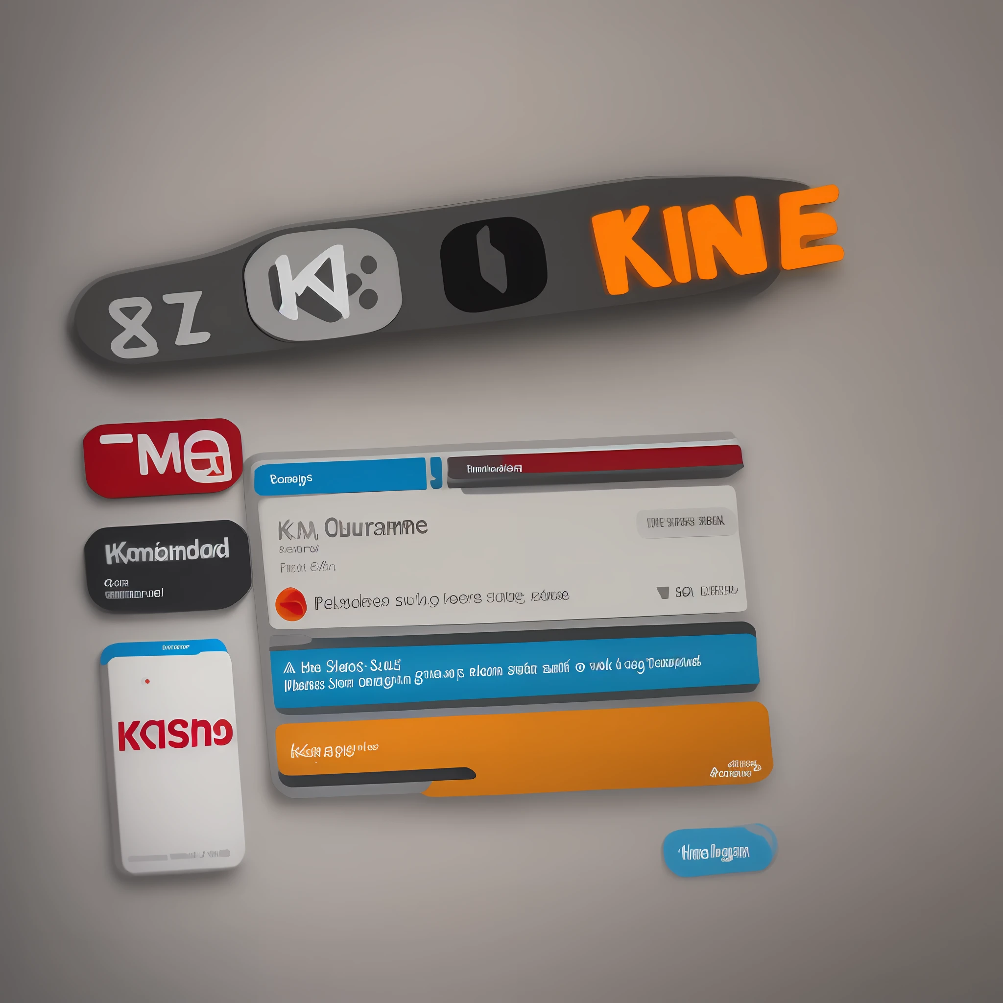 Please make a logo that says KK