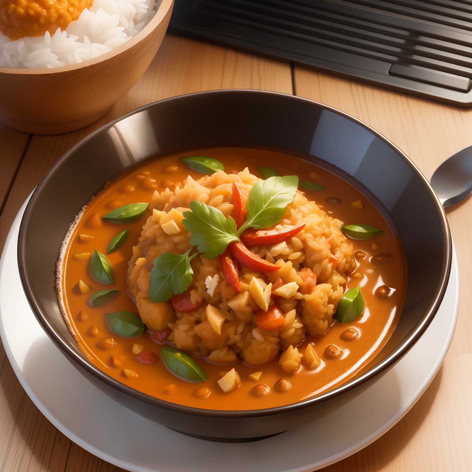 curry rice、digitial illustration