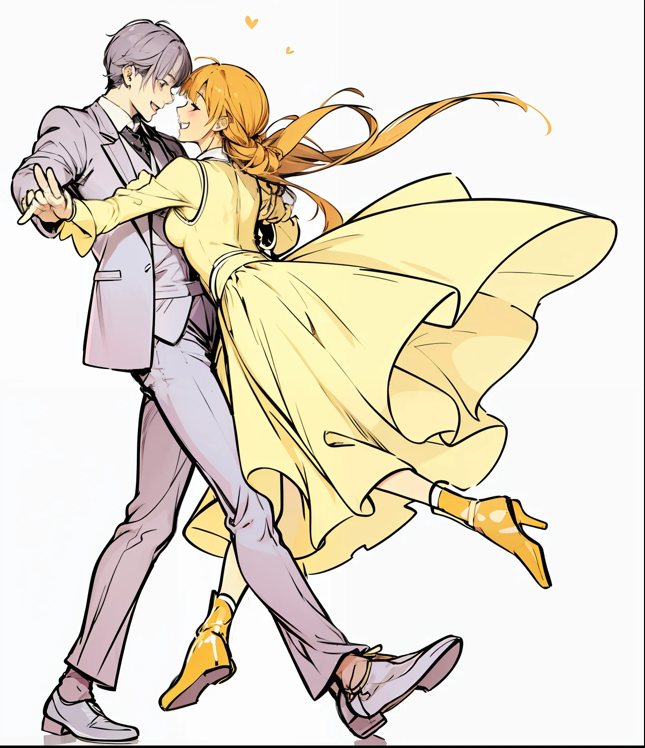 A couple dancing, couple pose, Pose(Arms up + cheerfulness), couple dancing,dancing with each other