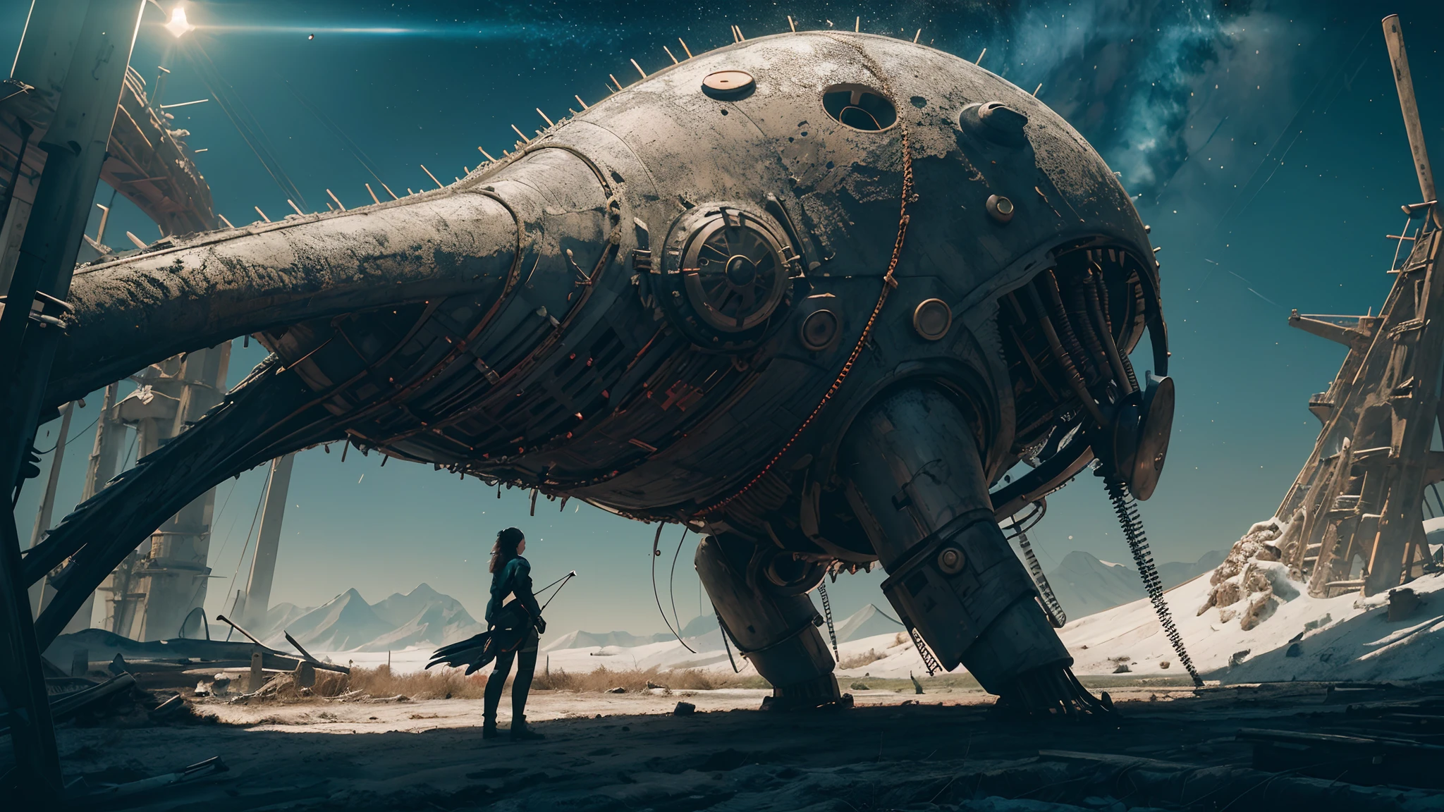 (obra maestra,La mejor calidad:1.3), Unidad 8K Fondo de pantalla, (ultra detallado:1.3), (Highly detailed CG illustration), (un extremadamente delicado y hermoso),desde un lado,CinematicLight,(1mechanical girl),solamente,cuerpo completo,(machine made joints),mechanical limbs,Blood Vessels Attached to Tubes,mechanical vertebra attaching to the back,(mechanical cervial attaching to neck),sentada,inexpresivo,alambres y cables que se fijan al cuello y al cuerpo ,enfoque del personaje,Science-Fiction,foto RAW, cinematic masterpiece, majestic epic composition,  (Movie scene), Plan completo, epic dynamic frame, dynamic  pose, desenfoque de movimiento, Science-Fiction, Ciberespacio, (((cinematic look))), Luz de llanta, Film grain, textura natural de la piel, 24mm, Texturas 4K, (Textura de metal desgastado altamente detallada:1.3)