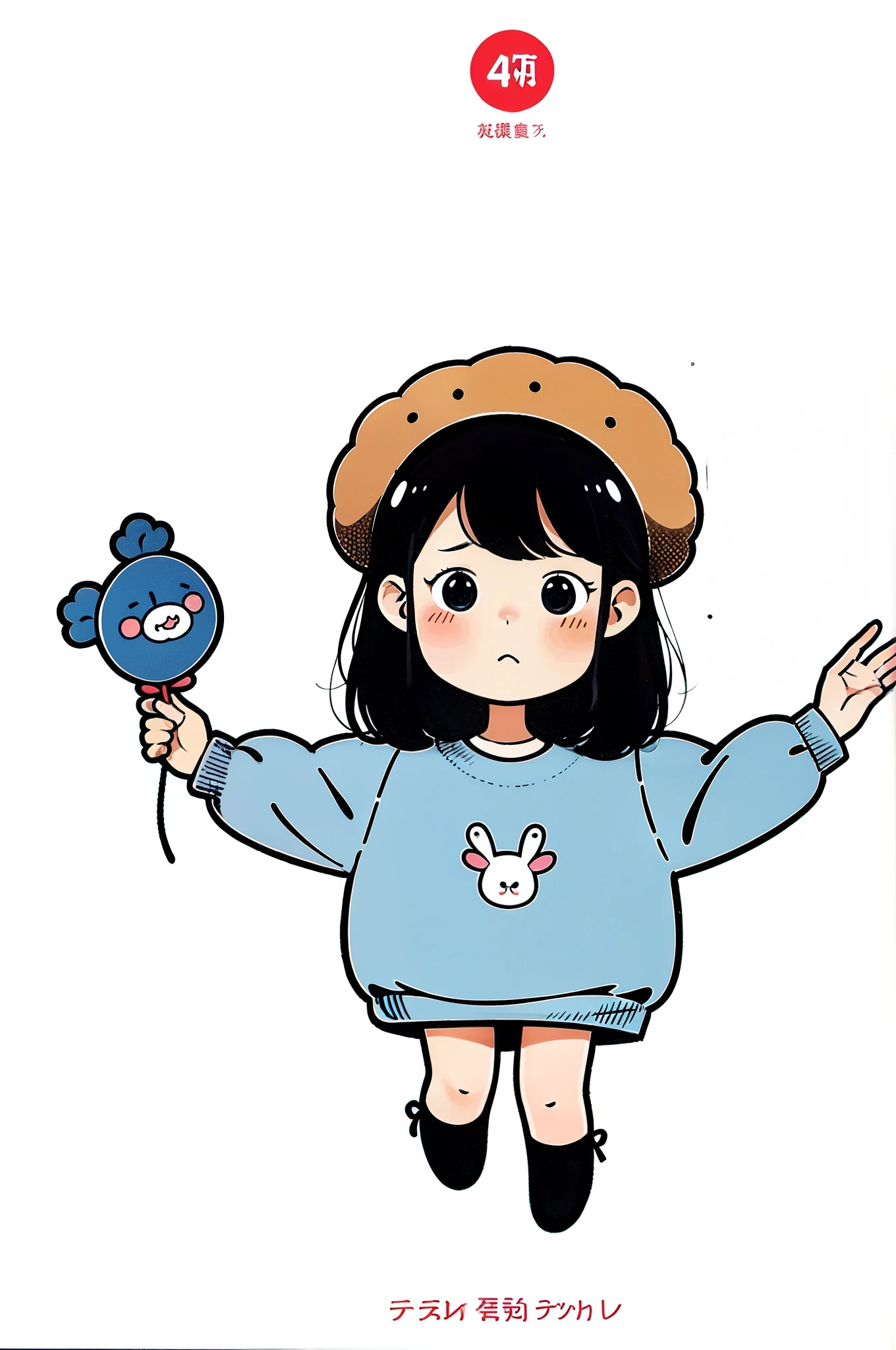 Anime girl with flowers and cat, lovely art style, adorable digital art, Rendering of cute girls, cute kawaii girls, Cute cartoon character, Cute detailed digital art, Cute anime girl, Cute cartoon, chibi girl, Cute cartoon style, cute character, Cute anime, Chibi anime girl, cute artwork, Cute anime style, Anime moe art style，balloons，Skysky，Clouds，adolable，sprout，围巾，Winter hat，himawari，baby cats，snowflower，Angry cute blush，yukito，dances，sing