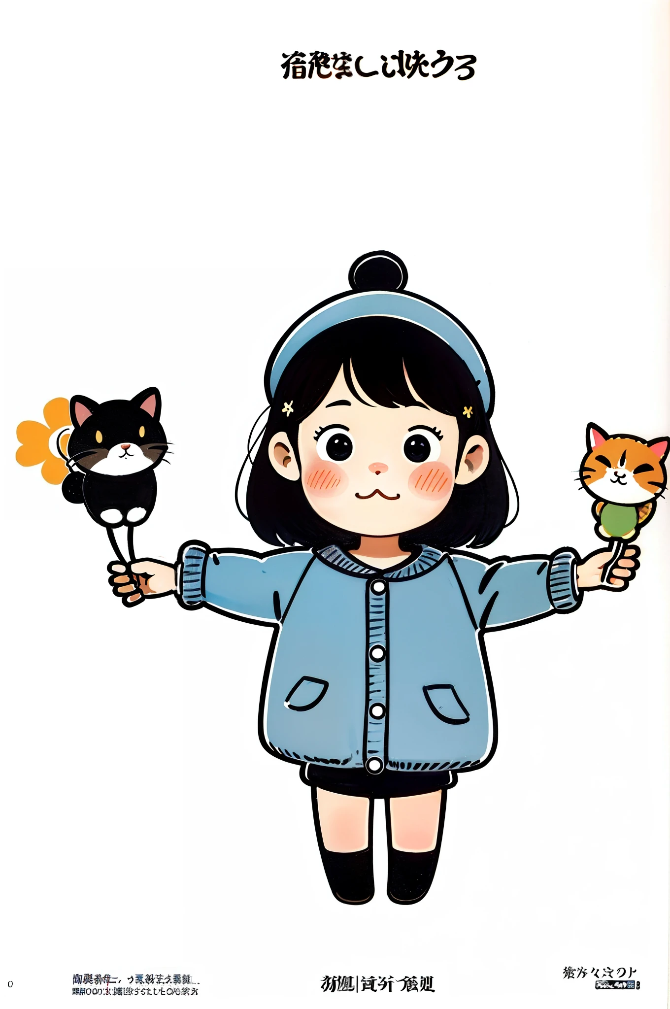 Anime girl with flowers and cat, lovely art style, adorable digital art, Rendering of cute girls, cute kawaii girls, Cute cartoon character, Cute detailed digital art, Cute anime girl, Cute cartoon, chibi girl, Cute cartoon style, cute character, Cute anime, Chibi anime girl, cute artwork, Cute anime style, Anime moe art style,balloons,Skysky,Clouds,adolable,sprout,围巾,Winter hat,himawari, cats,snowflower,Angry cute blush,yukito,dances,sing