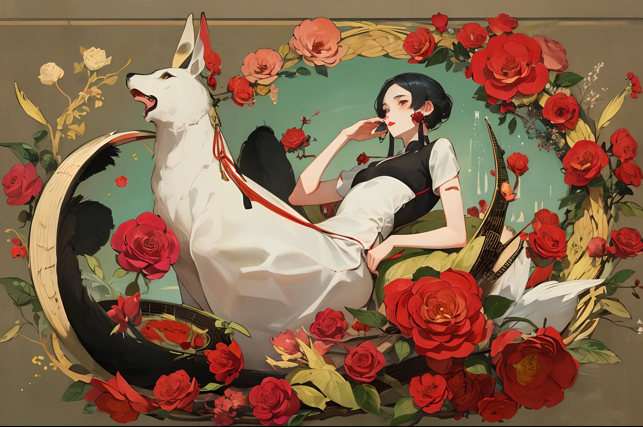 World,China-style,Scale 9:16,During the Cultural Revolution,Tragic person,2.5D style,Ink fraction