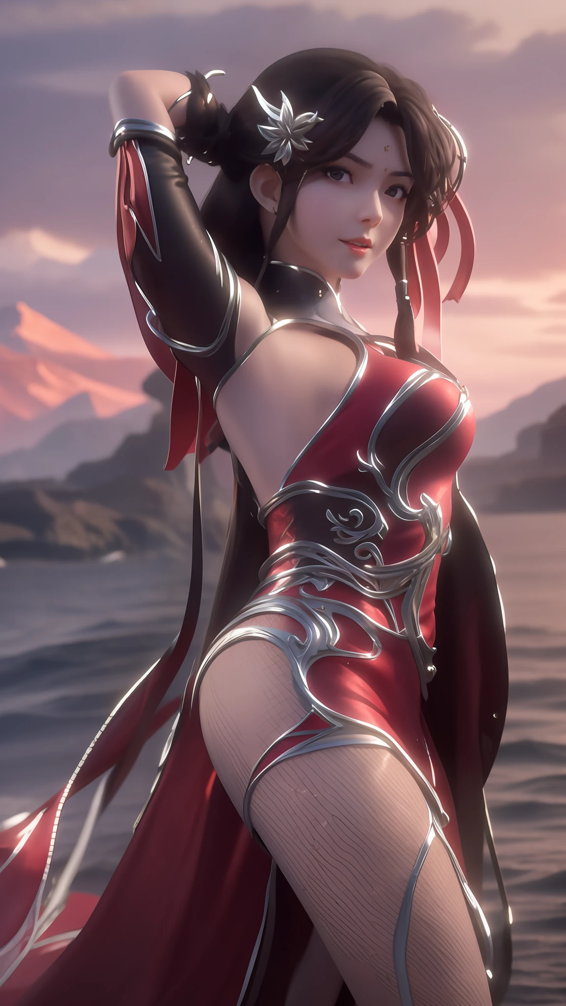 Close-up of a woman in a short skirt standing on a boat, Extremely detailed Artgerm, Range Murata and Artgerm, Style Artgerm, art-style, trending artgerm, beautiful and seductive anime woman, IG model | Art germ, Artistic germ style, 《overwatch》Anna, like artgerm