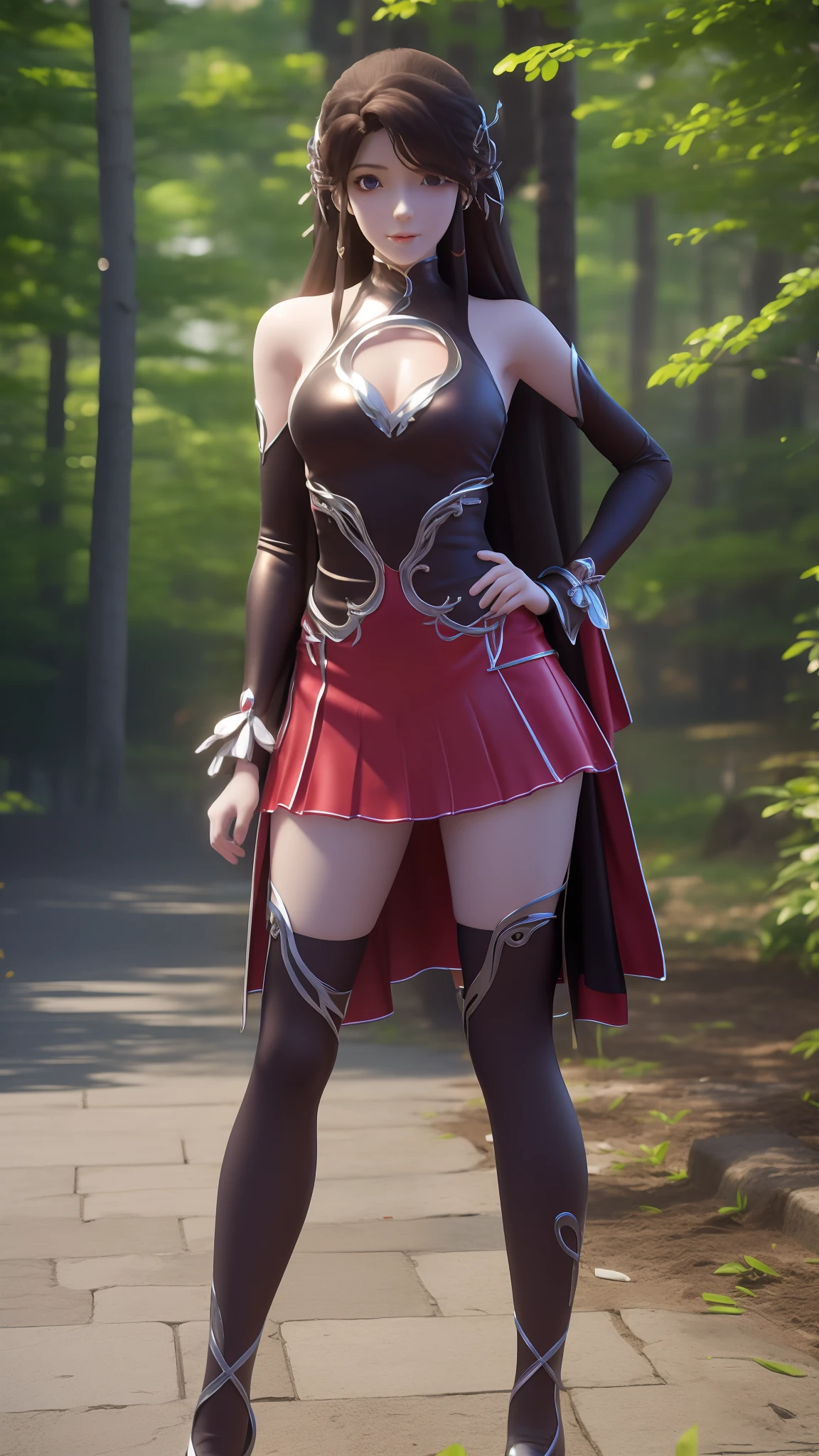 anime - style image of a woman in a short skirt and shirt, seductive anime girls, Smooth anime CG art, Surrealism female students, Surrealism female students, thighhighs and skirt, photorealistic anime girl rendering, beautiful and seductive anime woman, Realistic schoolgirl, Realistic anime 3 D style, 3 d anime realistic, Beautiful Anime High School Girls