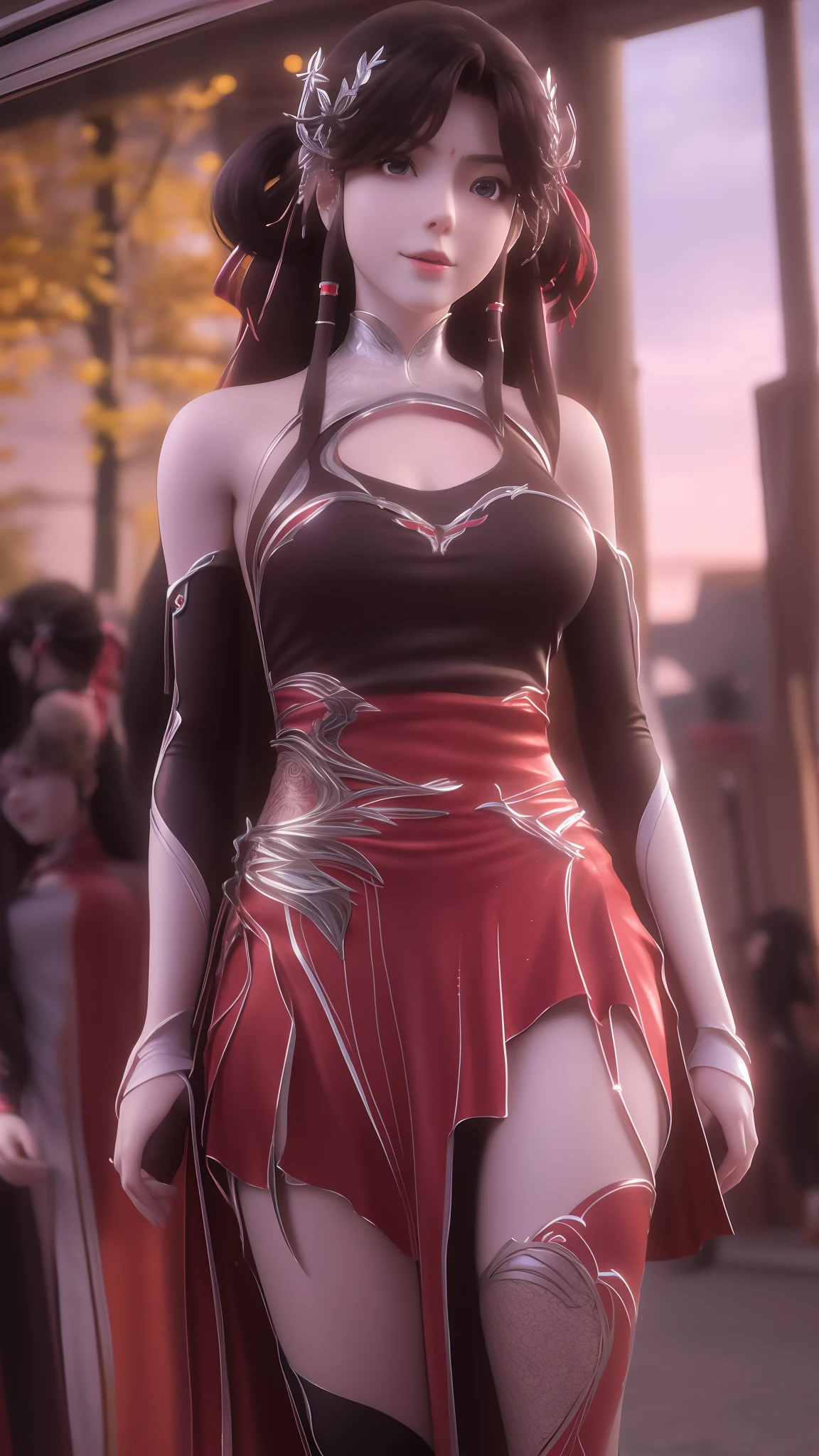 anime - style image of a woman in a short skirt and shirt, seductive anime girls, Smooth anime CG art, Surrealism female students, Surrealism female students, thighhighs and skirt, photorealistic anime girl rendering, beautiful and seductive anime woman, Realistic schoolgirl, Realistic anime 3 D style, 3 d anime realistic, Beautiful Anime High School Girls