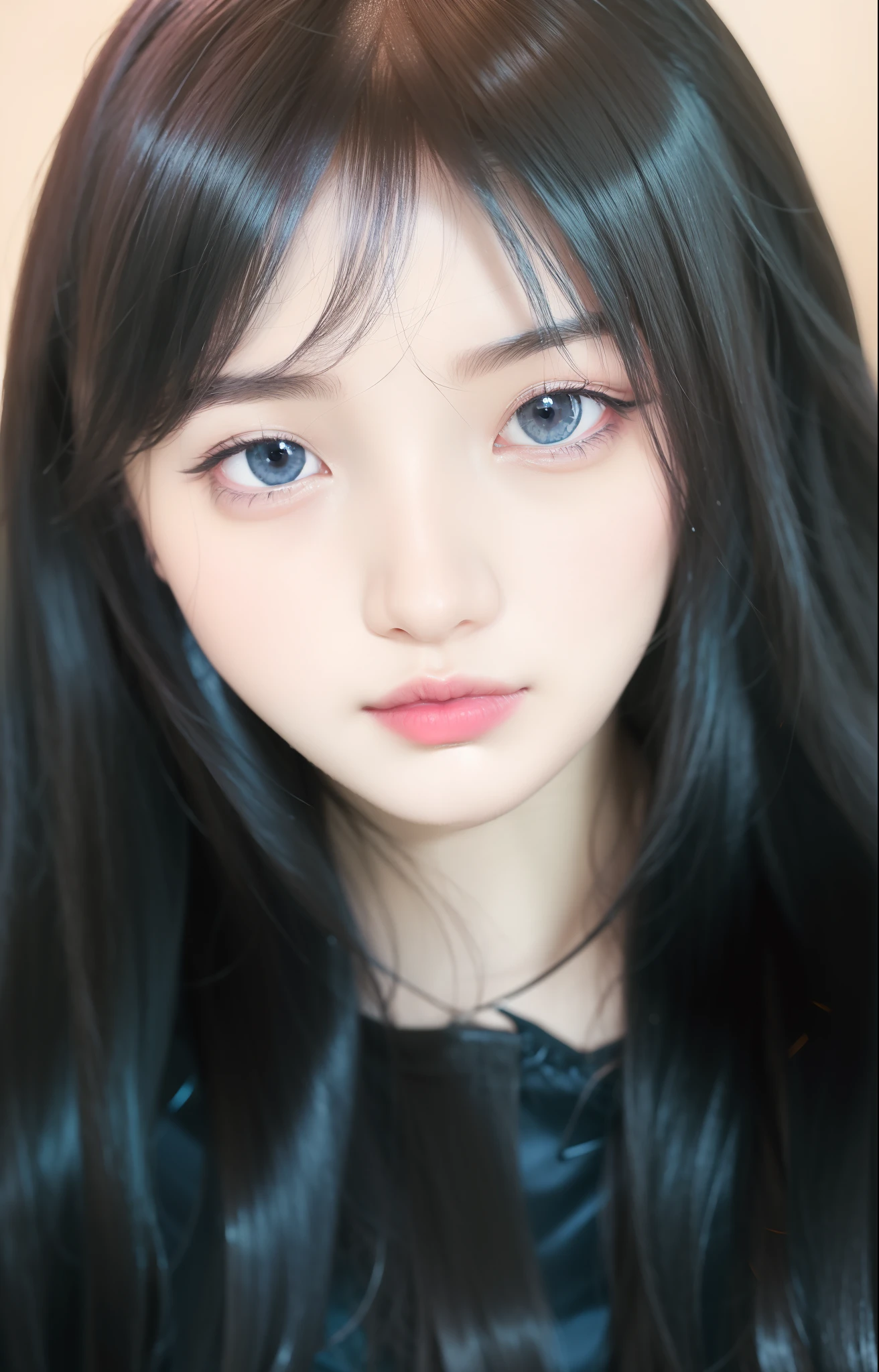 1girl, takina, purple eyes, long black hair, beautiful, attribute black and blue, good, realistis, ultra detail,