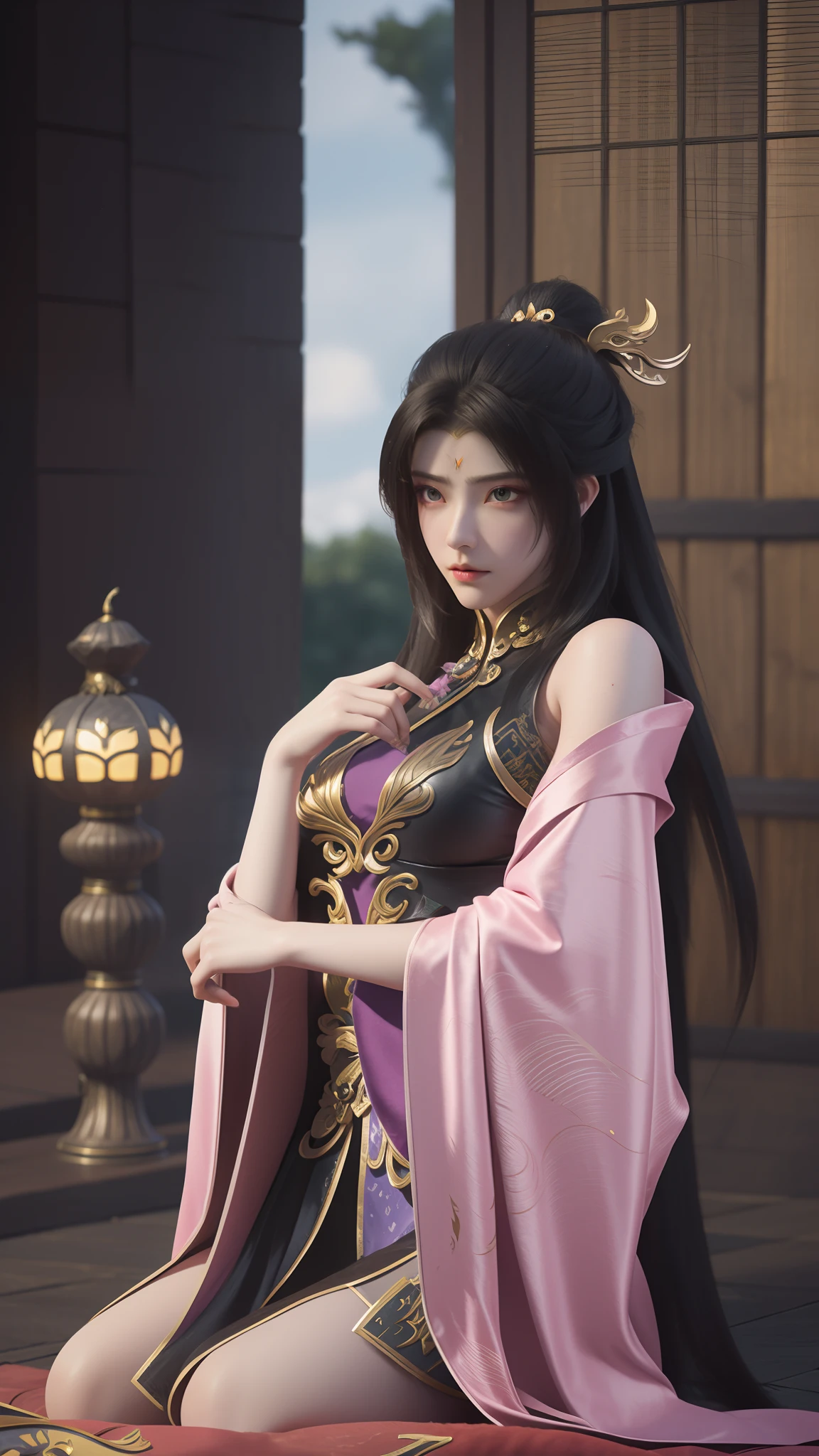 cyberpunk style, Cyberpunk costumes, anime cyberpunk art, trending on cgstation, cyberpunk anime girl mech, cyberpunk anime art, cyberpunk femme fatale,Princess clothes, a crown on her head,Holding a weapon
