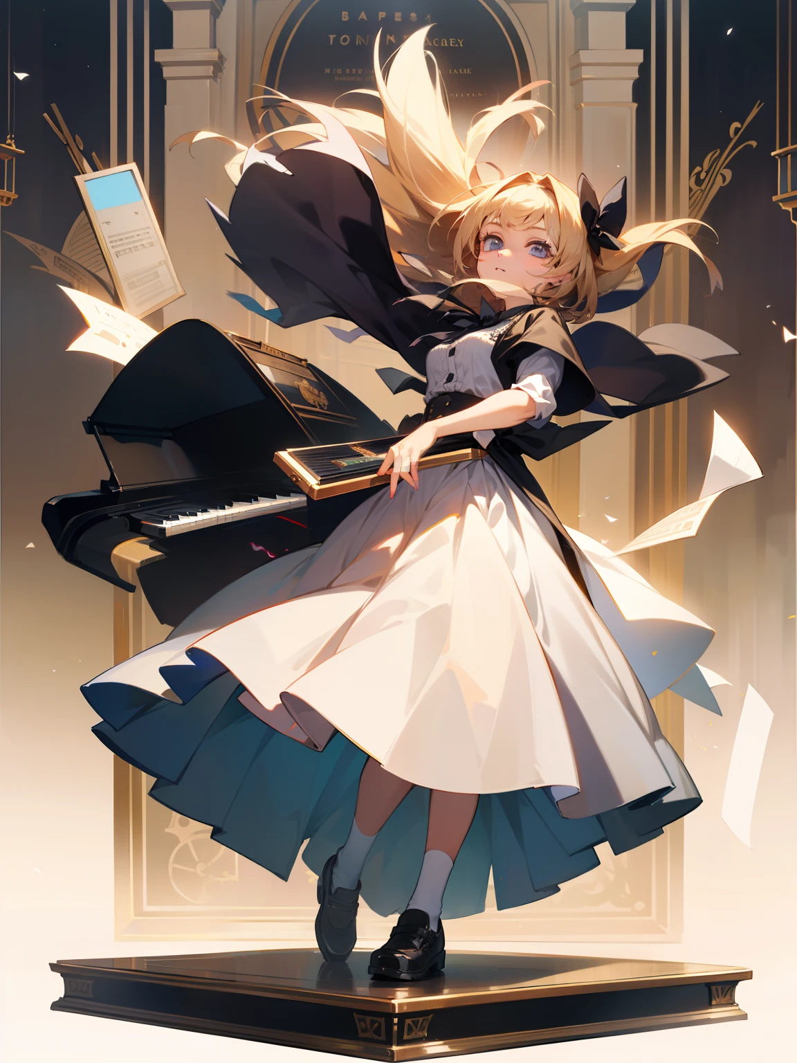 A age girl,Stand on the music box