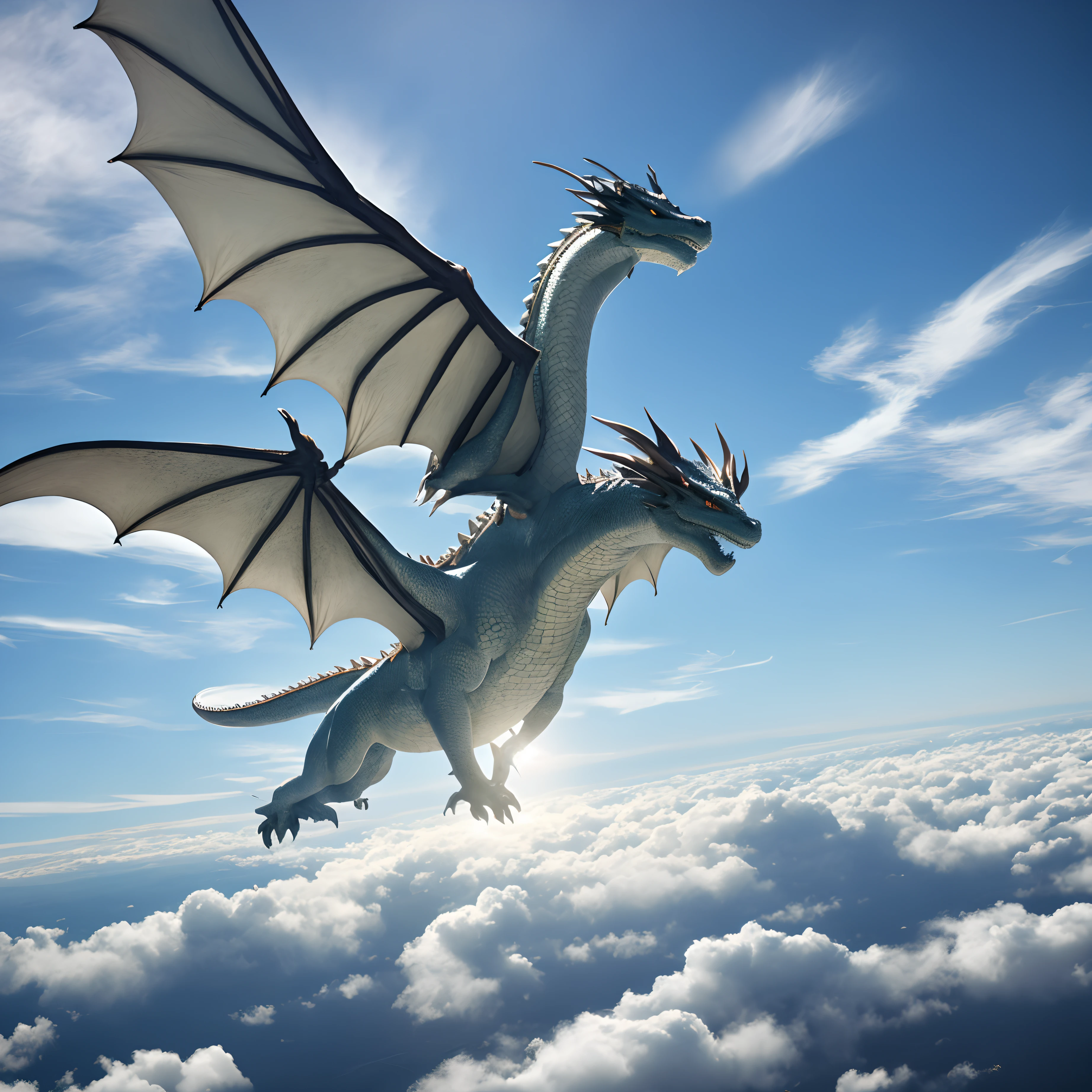 Dragon above the clouds